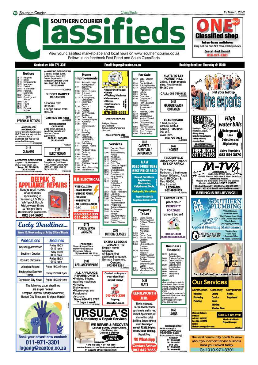 Southern Courier 15 March 2022 page 10