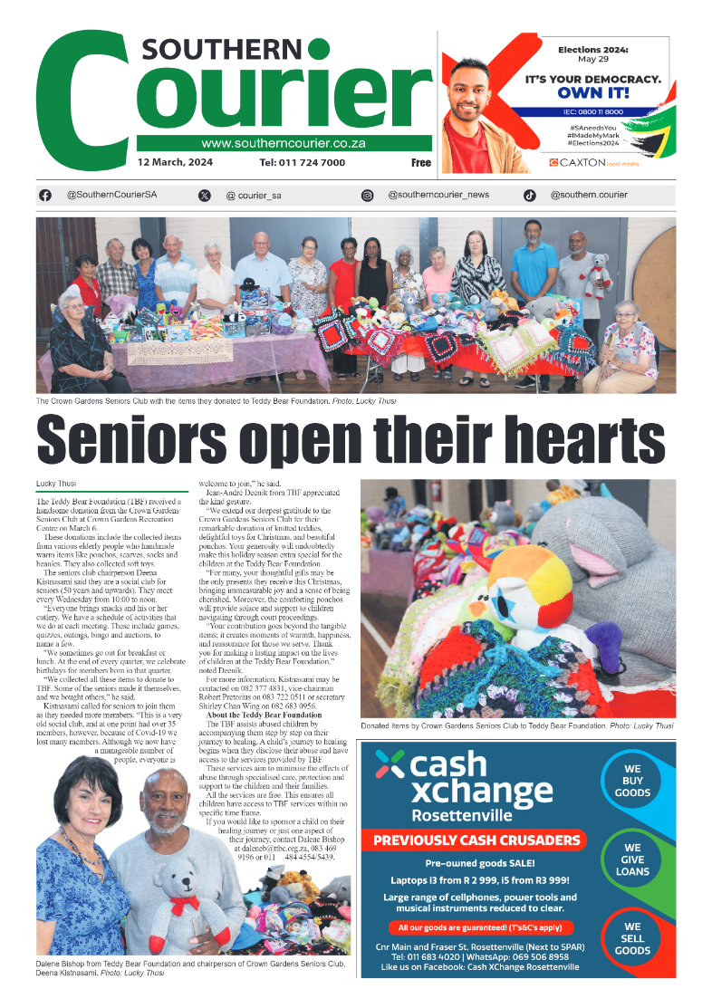 Southern Courier 15 March 2024 page 1