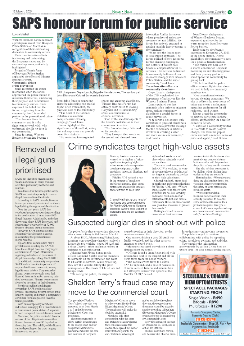 Southern Courier 15 March 2024 page 3
