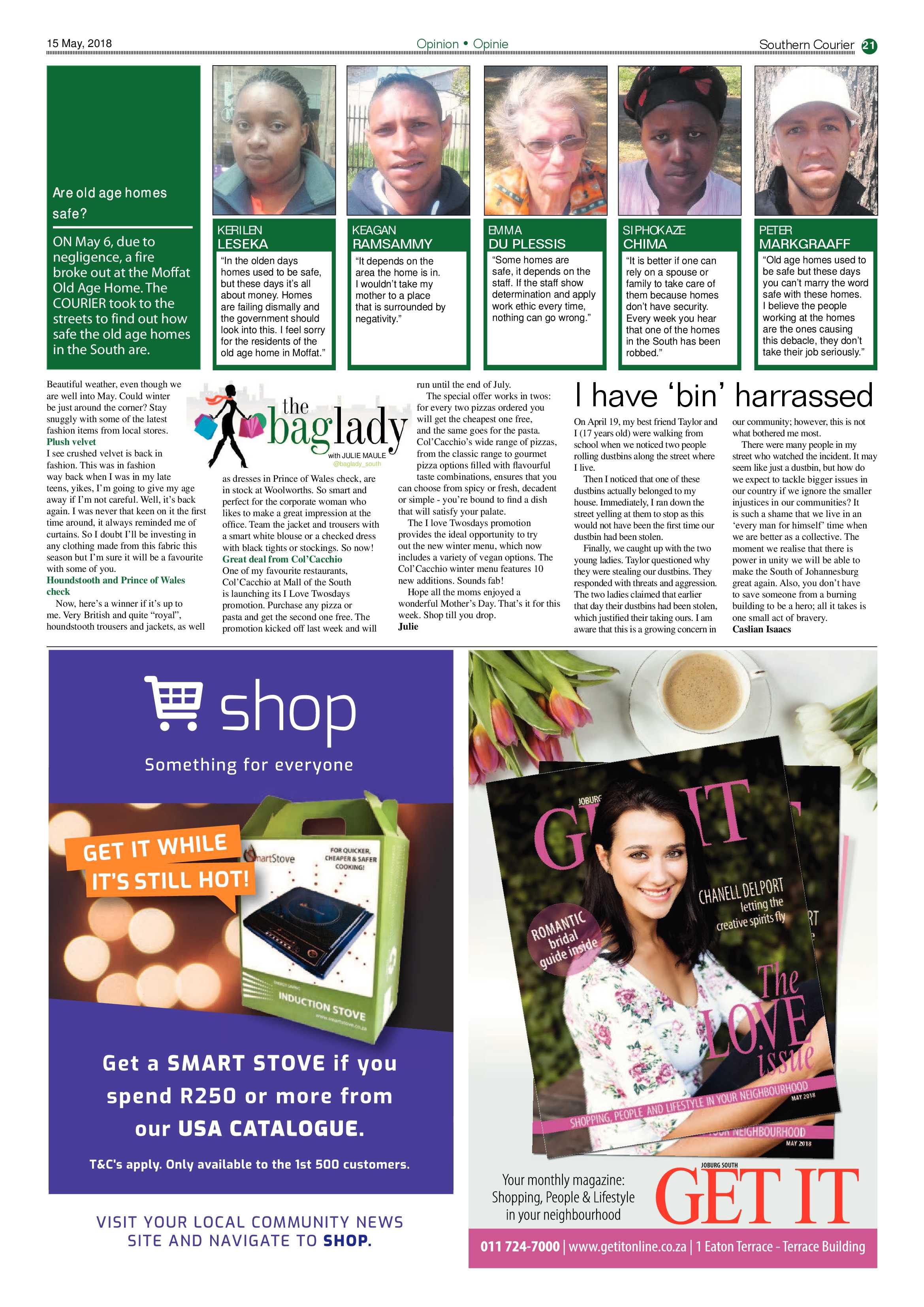 Southern Courier 15 May 2018 page 21