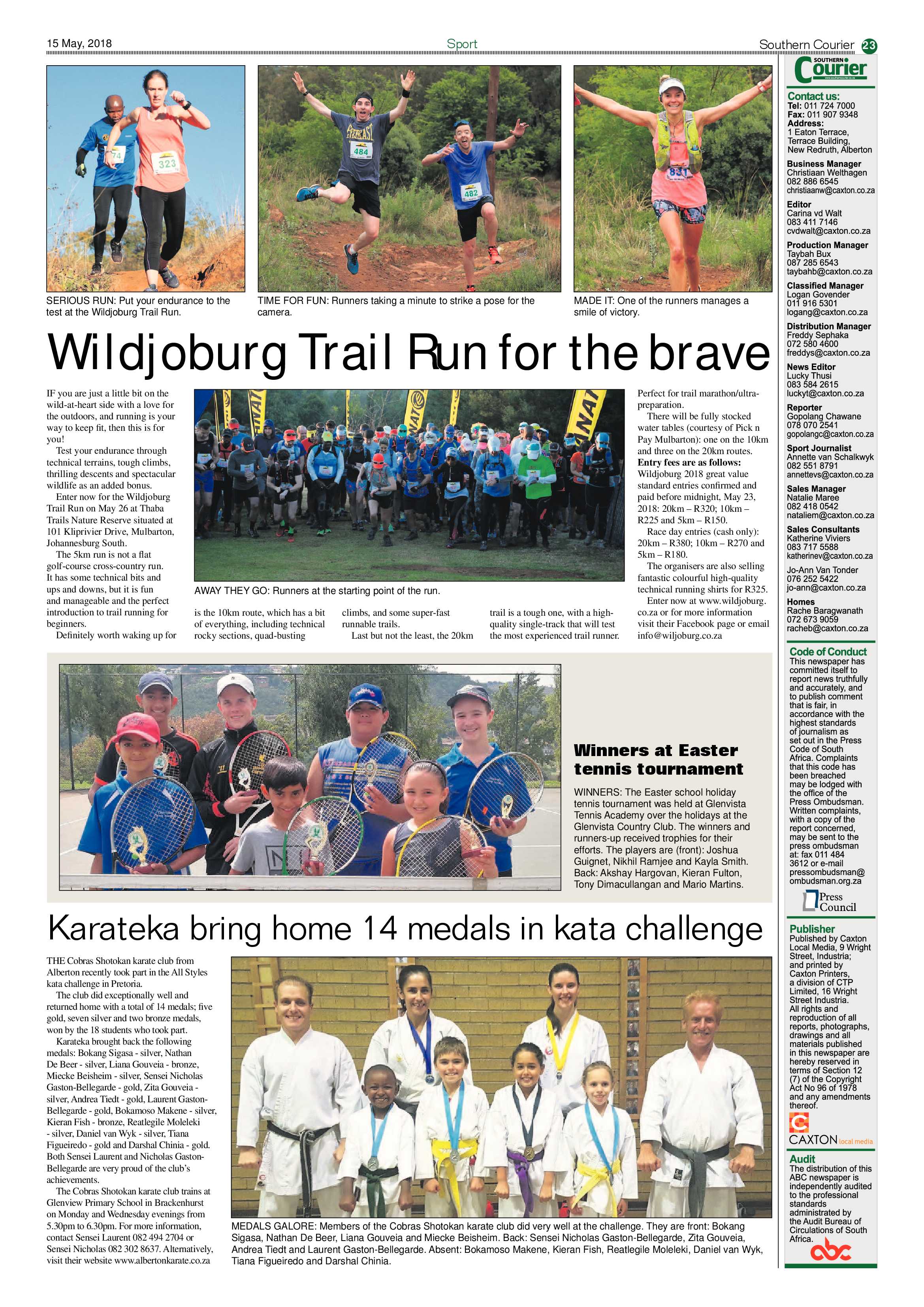 Southern Courier 15 May 2018 page 23