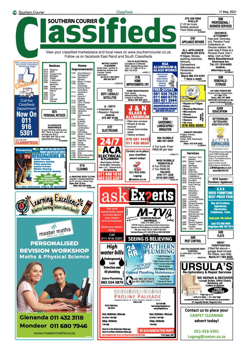 Southern Courier 14 May 2021 page 14