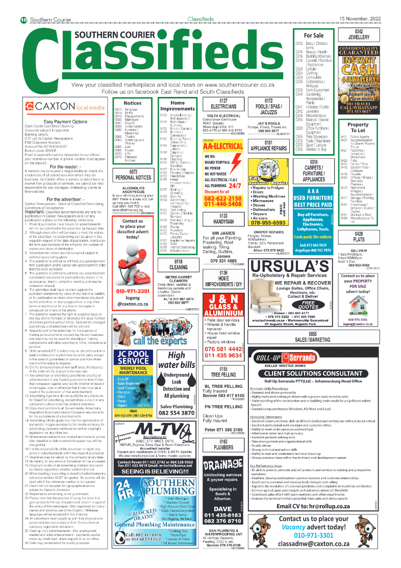 Southern Courier 15 Nov 2022 page 10