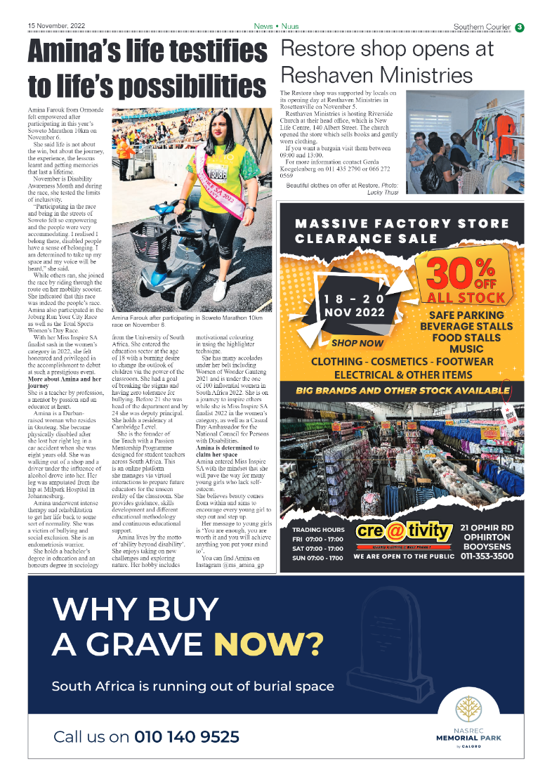 Southern Courier 15 Nov 2022 page 3