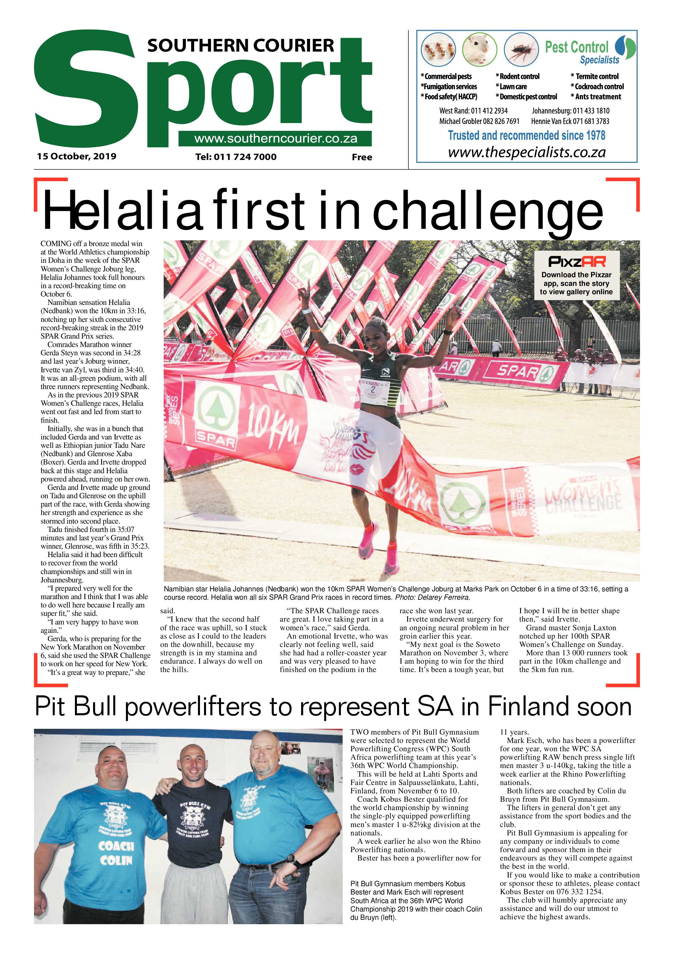 Southern Courier 15 October 2019 page 16