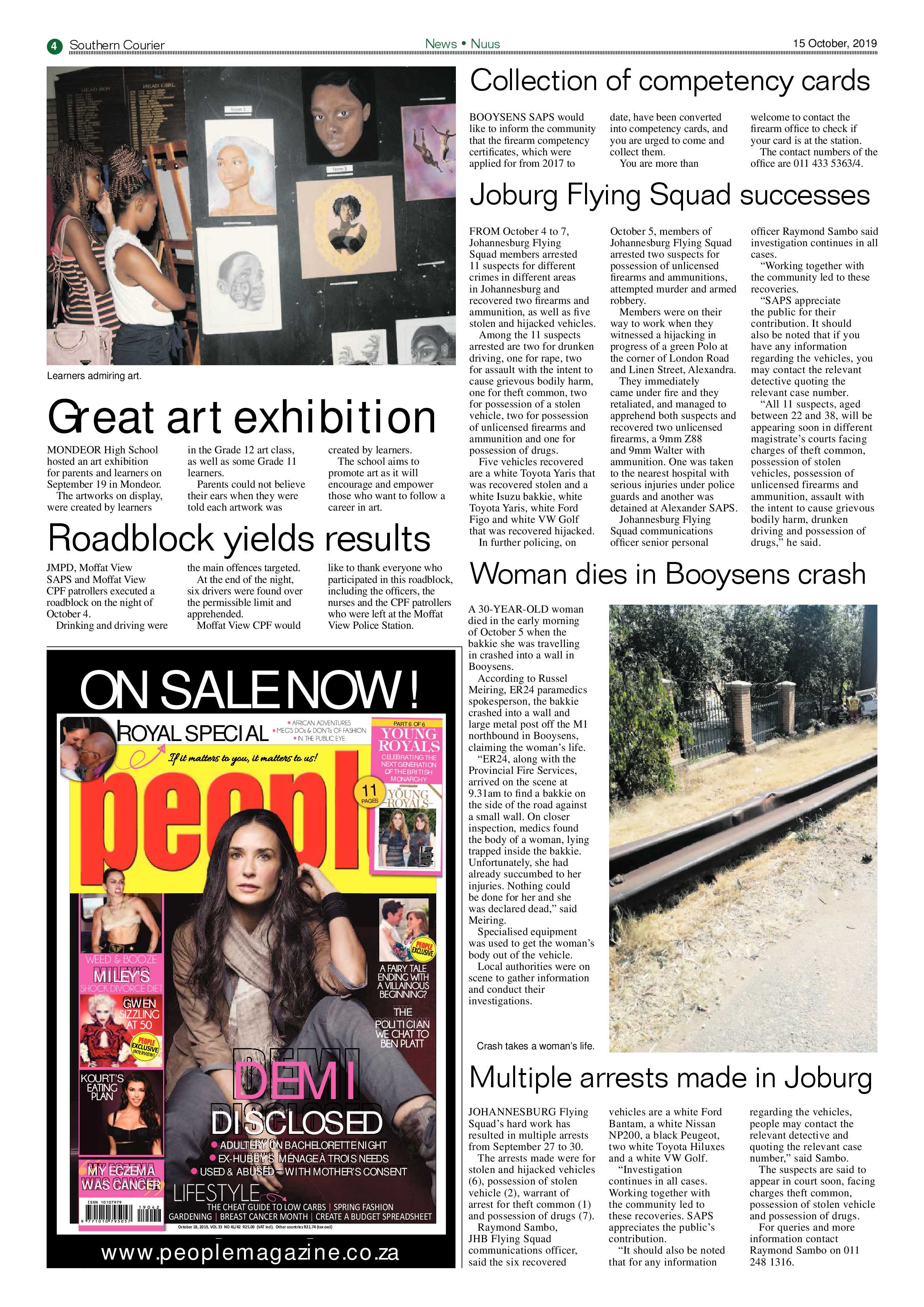 Southern Courier 15 October 2019 page 4