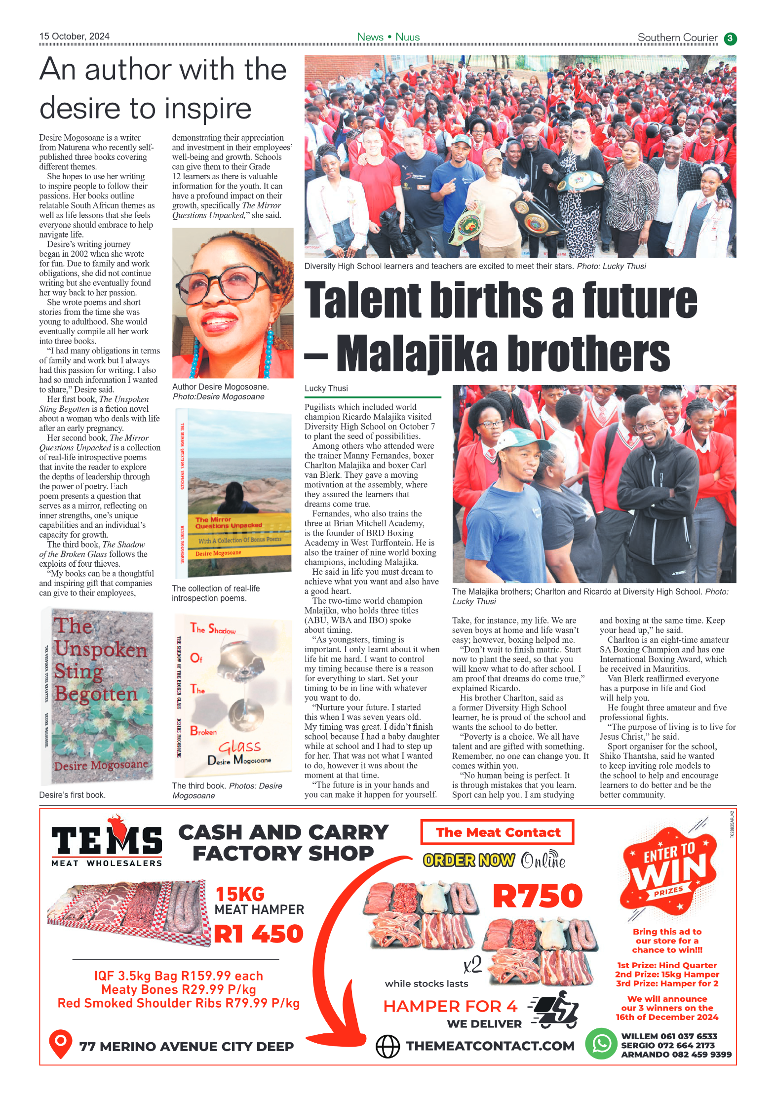 Southern Courier 15 October 2024 page 3