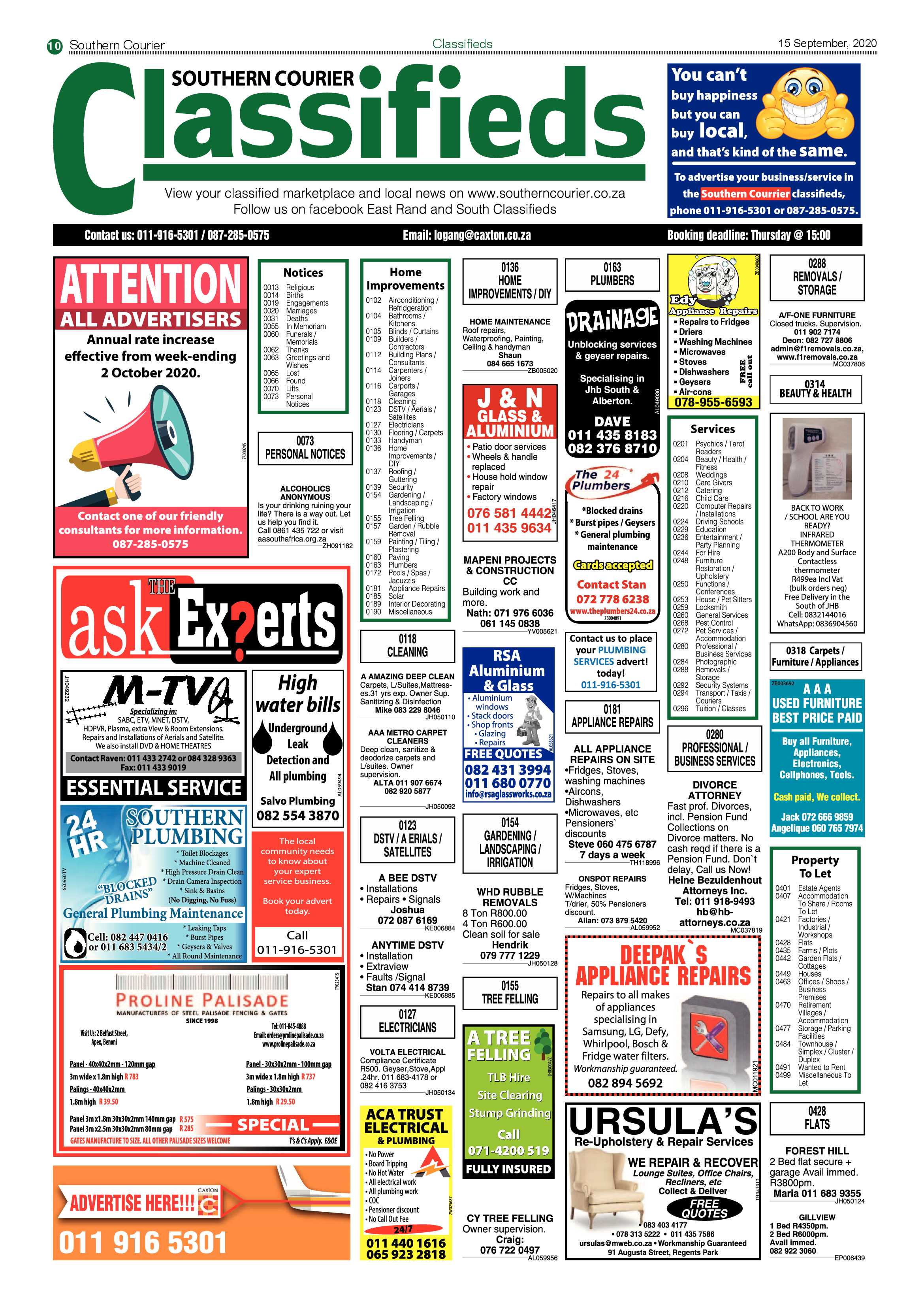 Southern Courier 15 September 2020 page 10