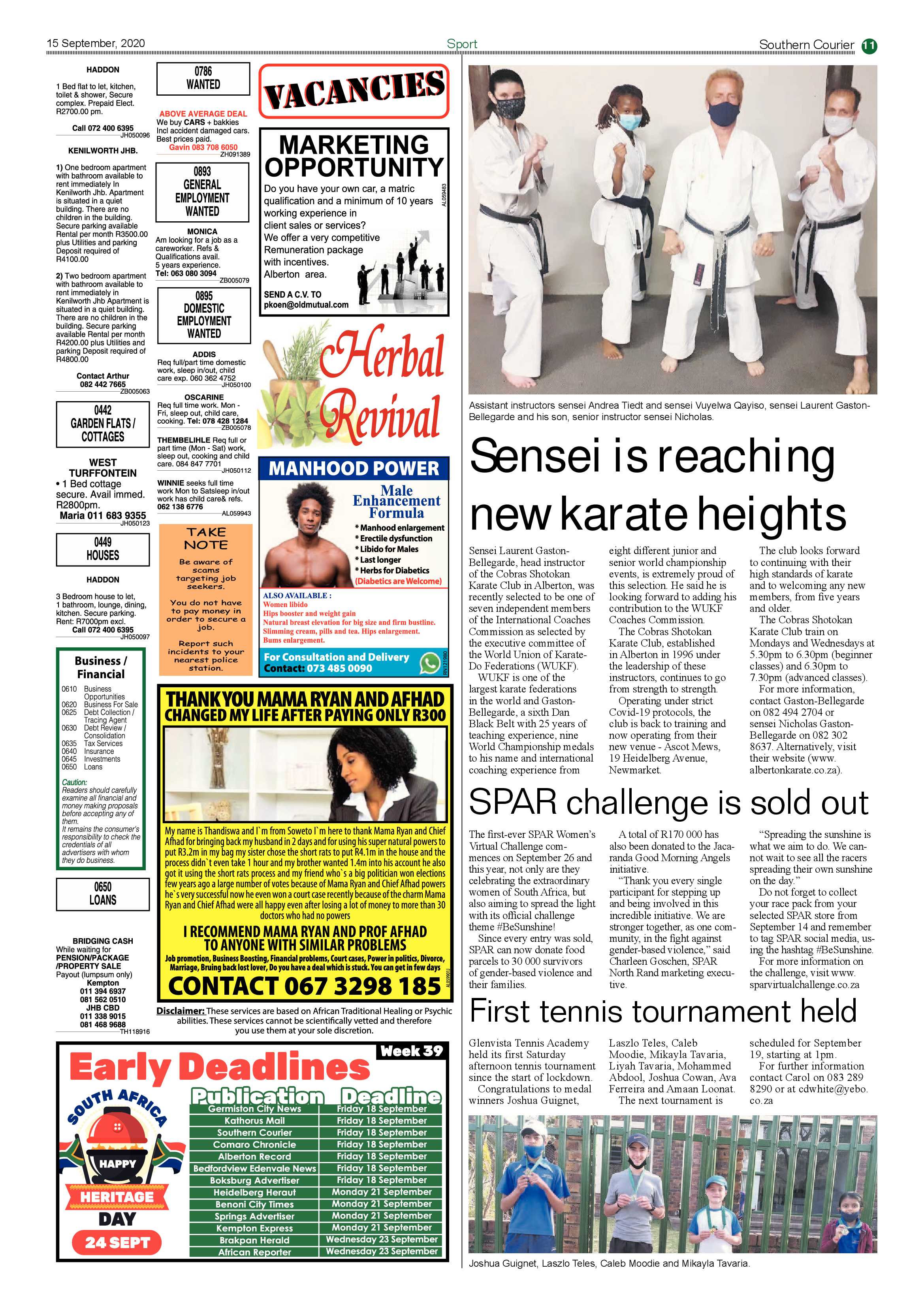 Southern Courier 15 September 2020 page 11