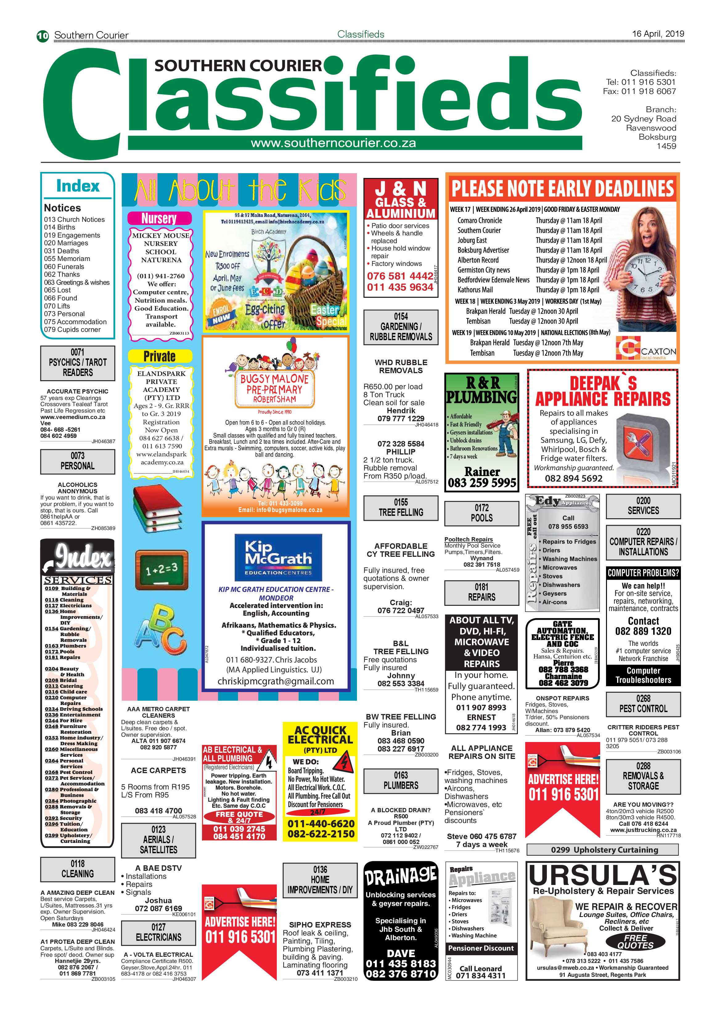Southern Courier 16 April 2019 page 10