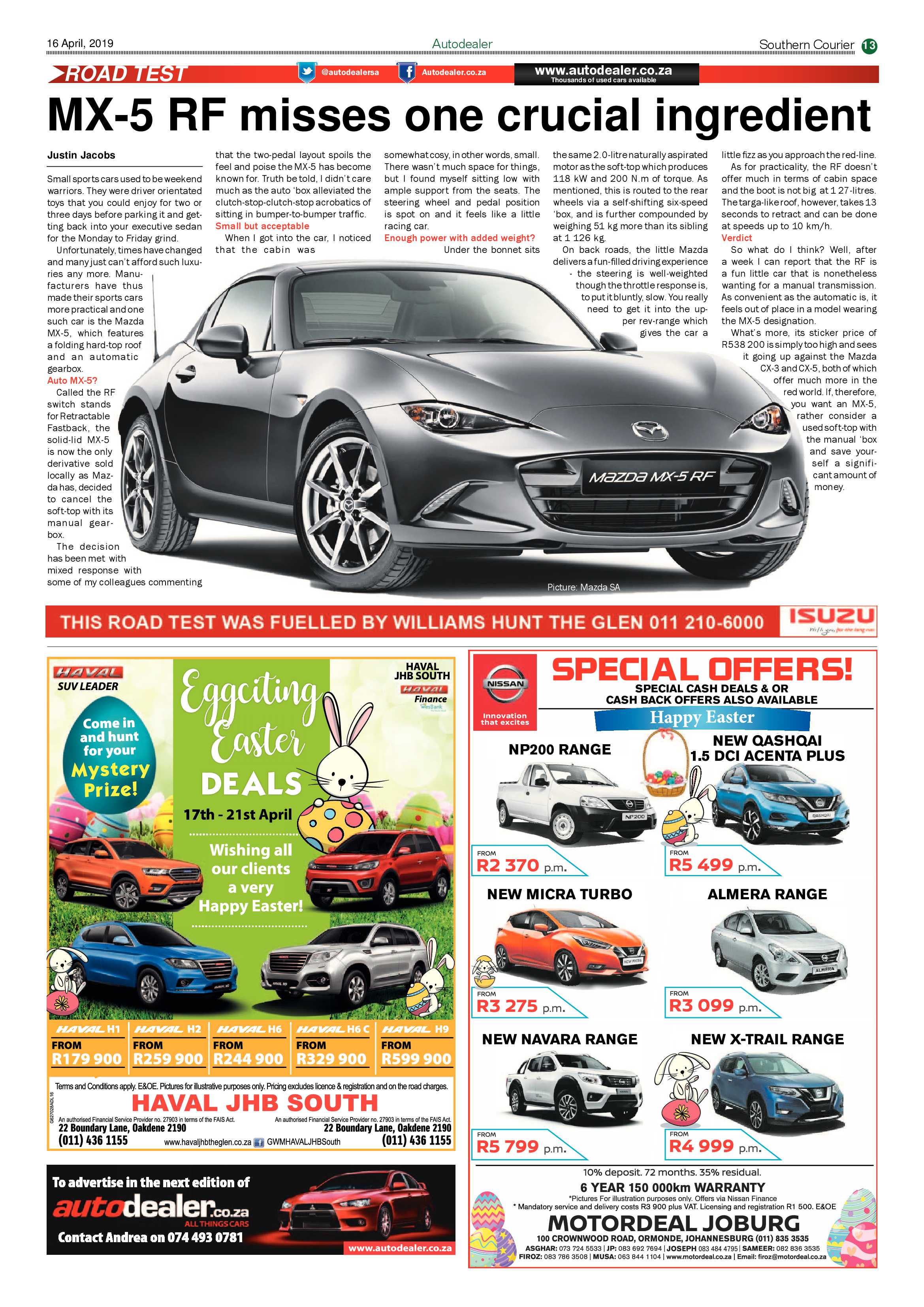 Southern Courier 16 April 2019 page 13