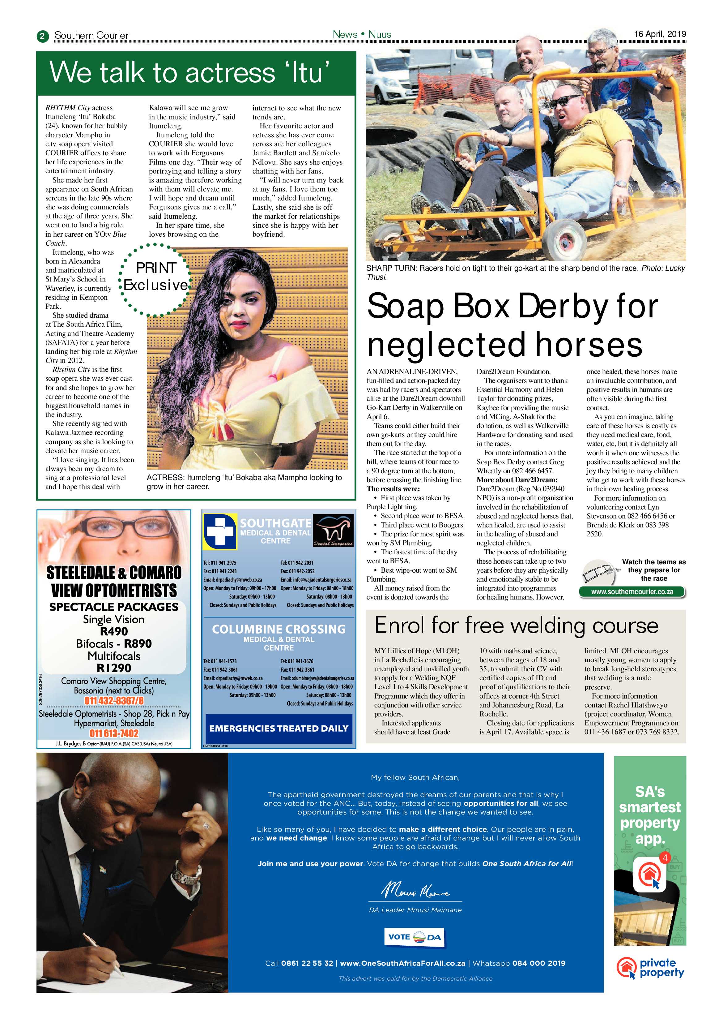Southern Courier 16 April 2019 page 2