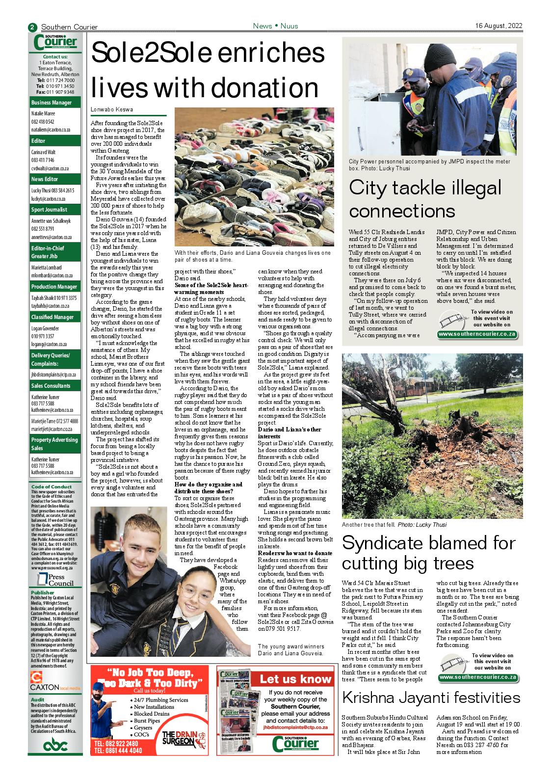 Southern Courier 16 Aug 2022 page 2