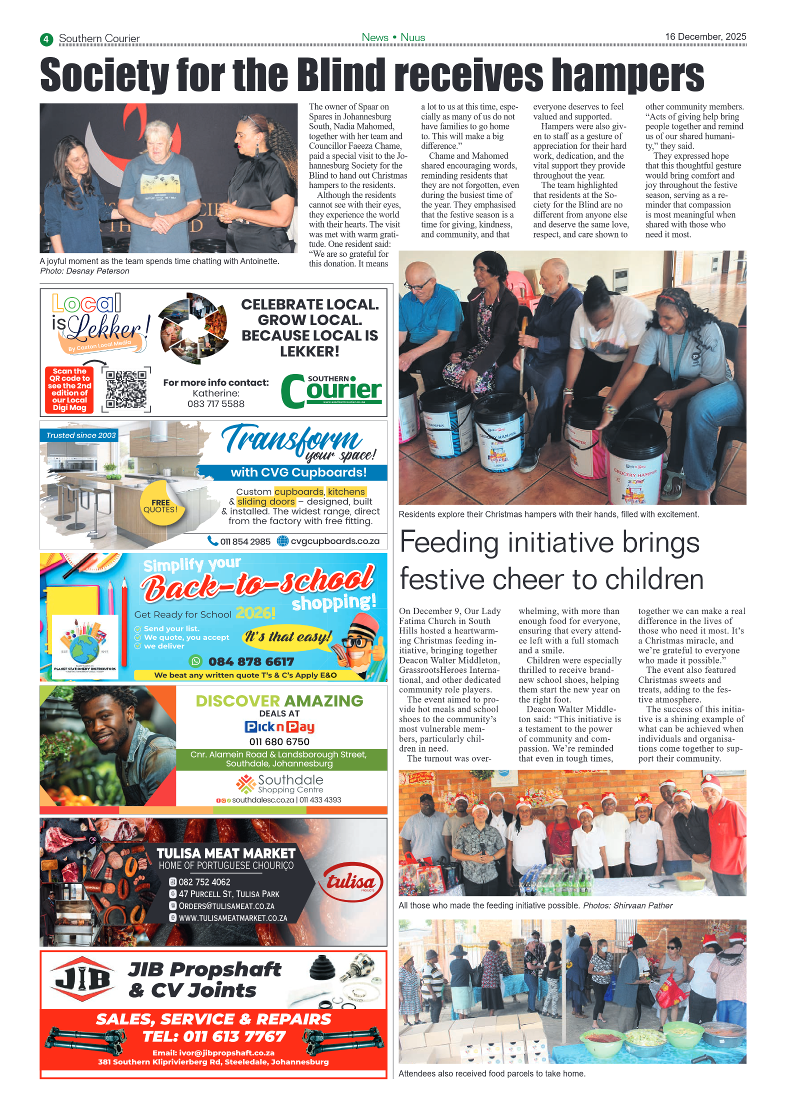 Southern Courier 16 December 2025 page 4