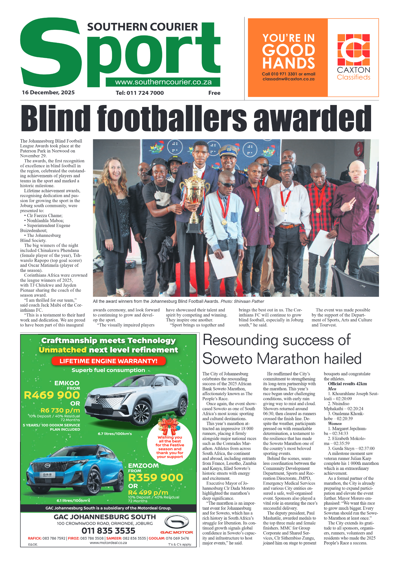Southern Courier 16 December 2025 page 8