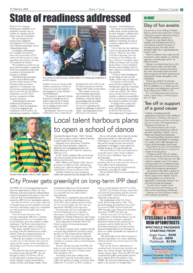 Southern Courier 16 February 2024 page 3