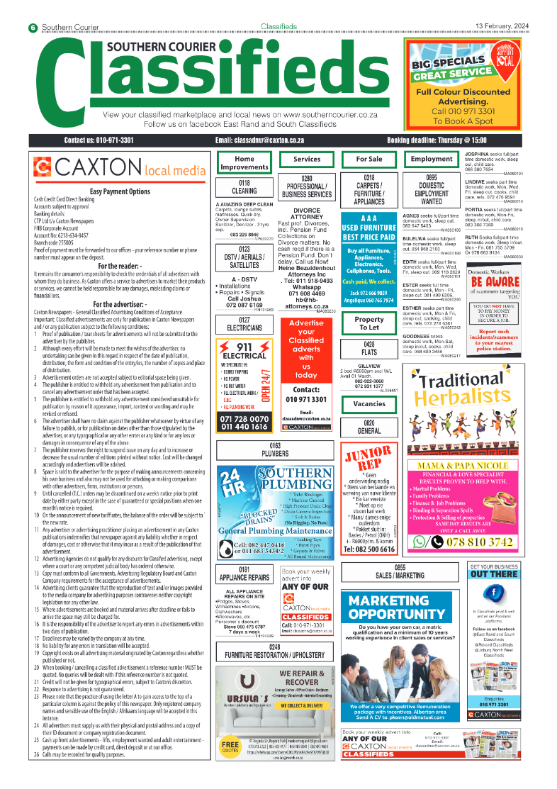 Southern Courier 16 February 2024 page 6