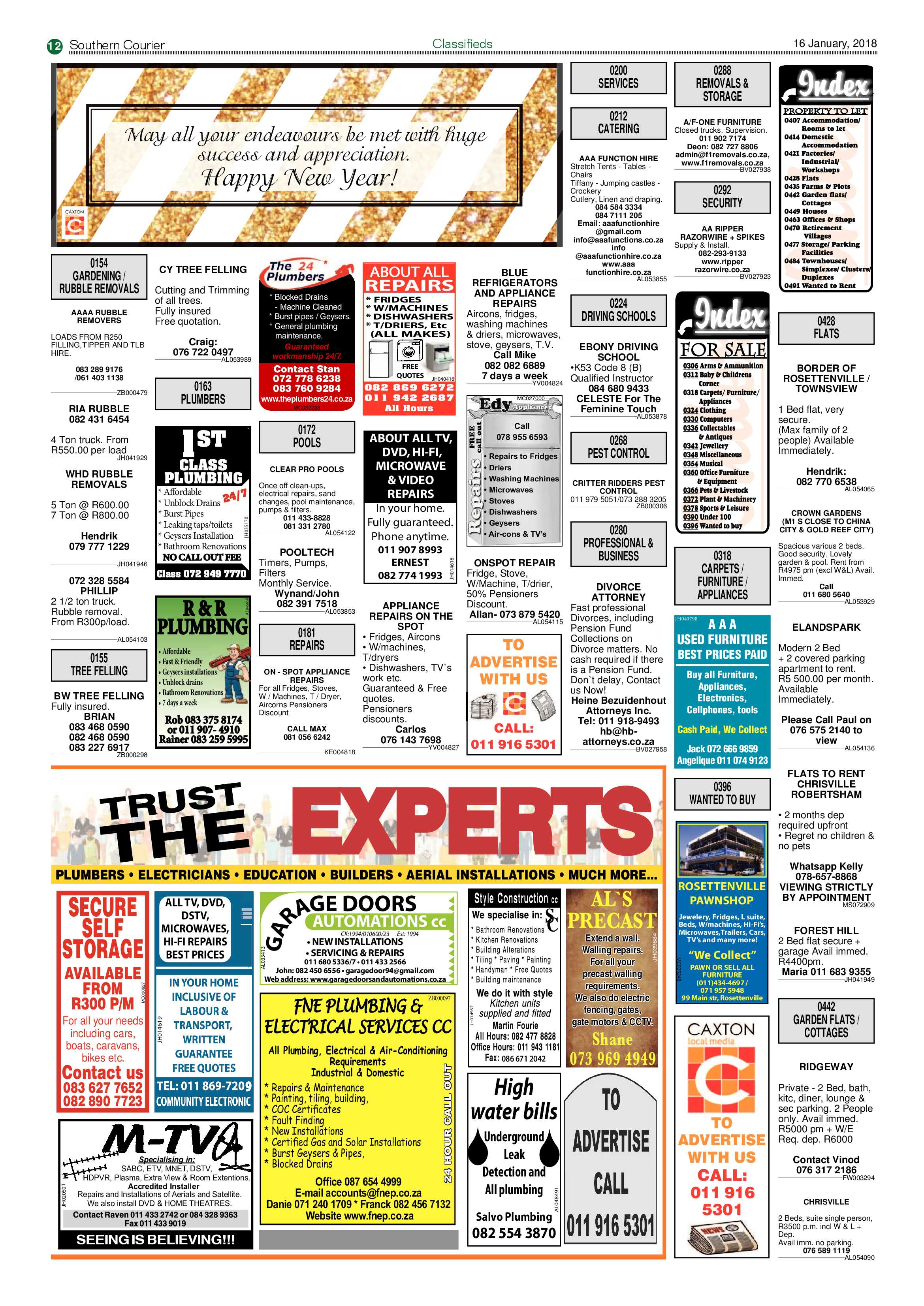 Southern Courier 16 January 2018 page 12