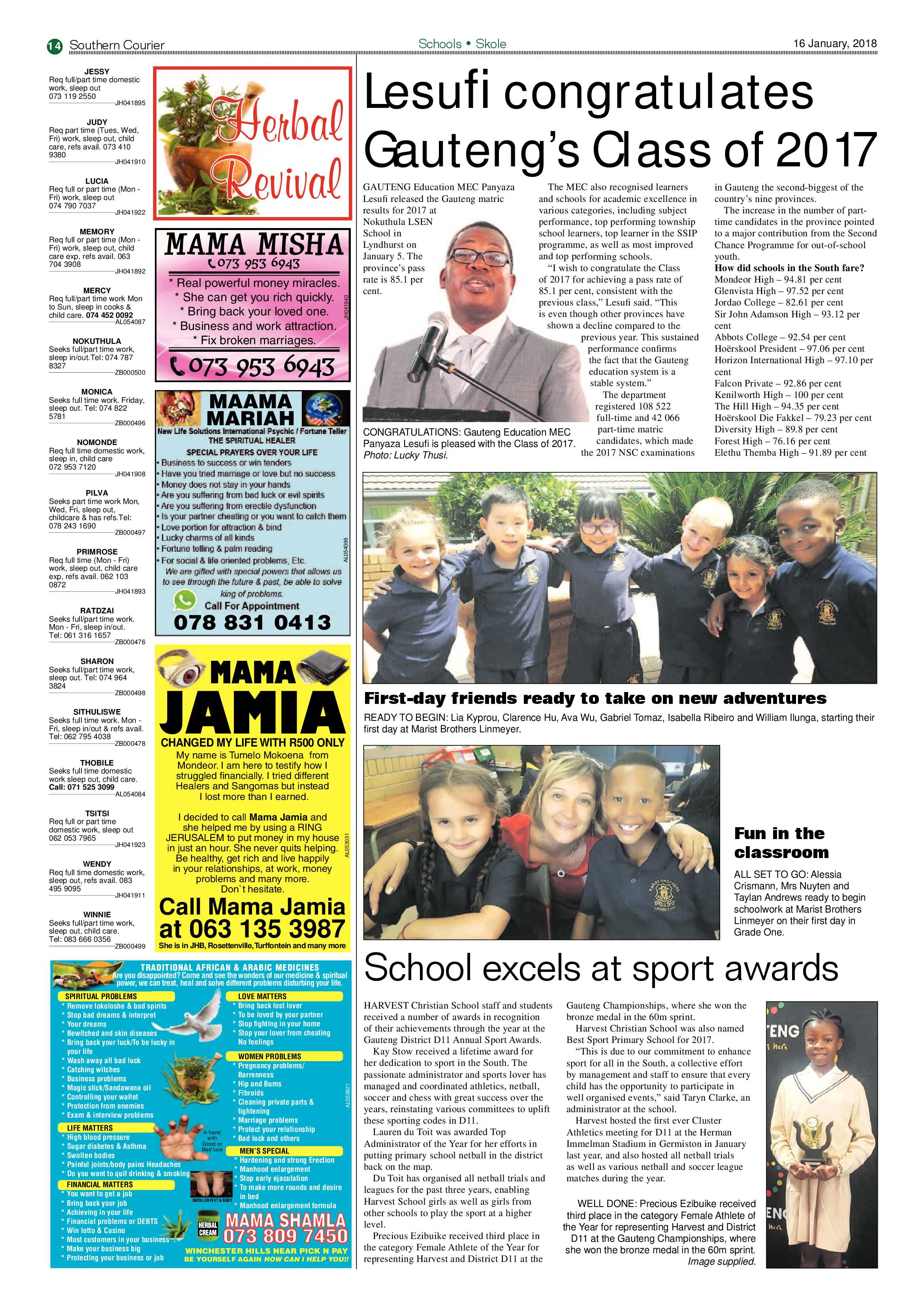 Southern Courier 16 January 2018 page 14