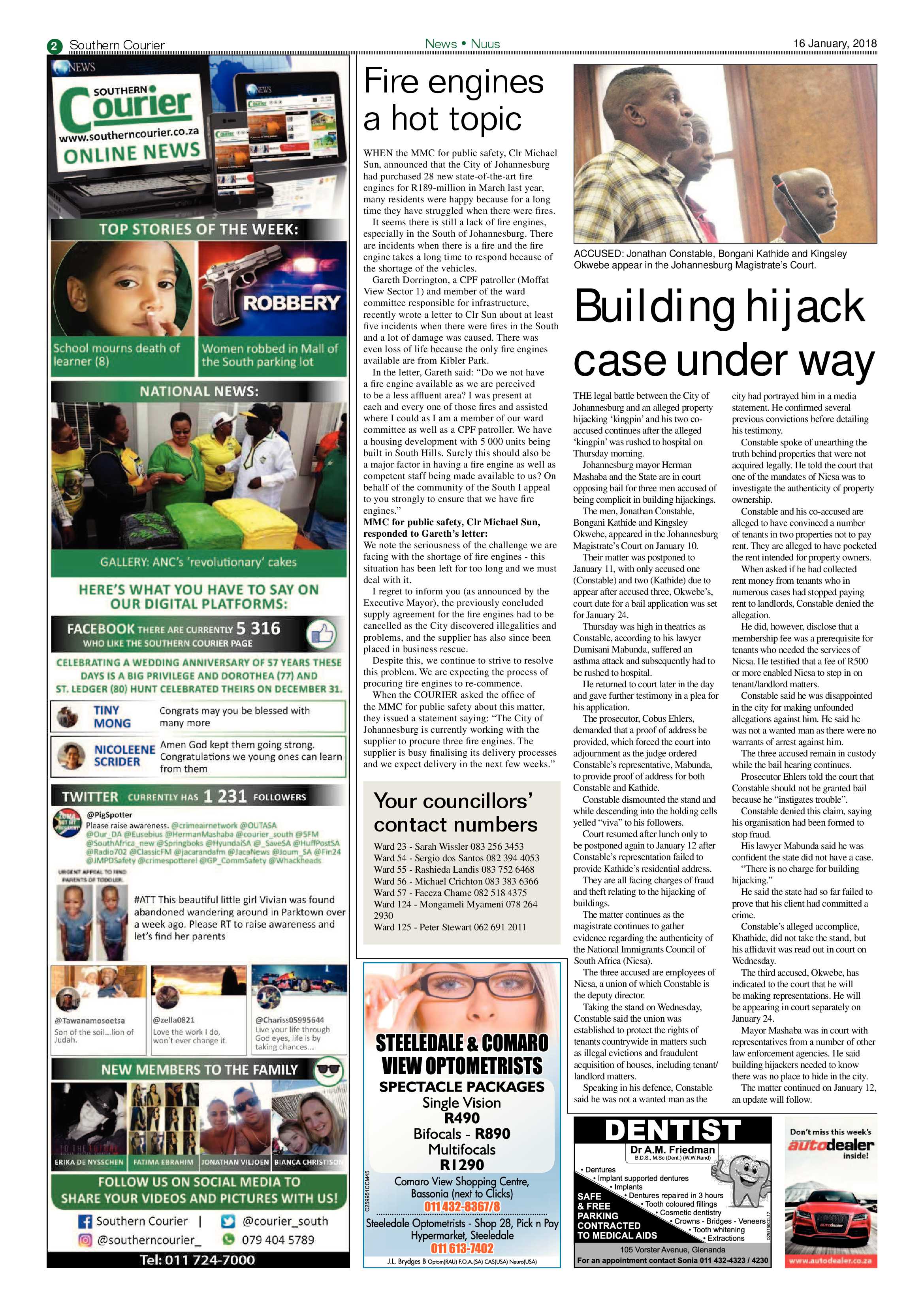 Southern Courier 16 January 2018 page 2