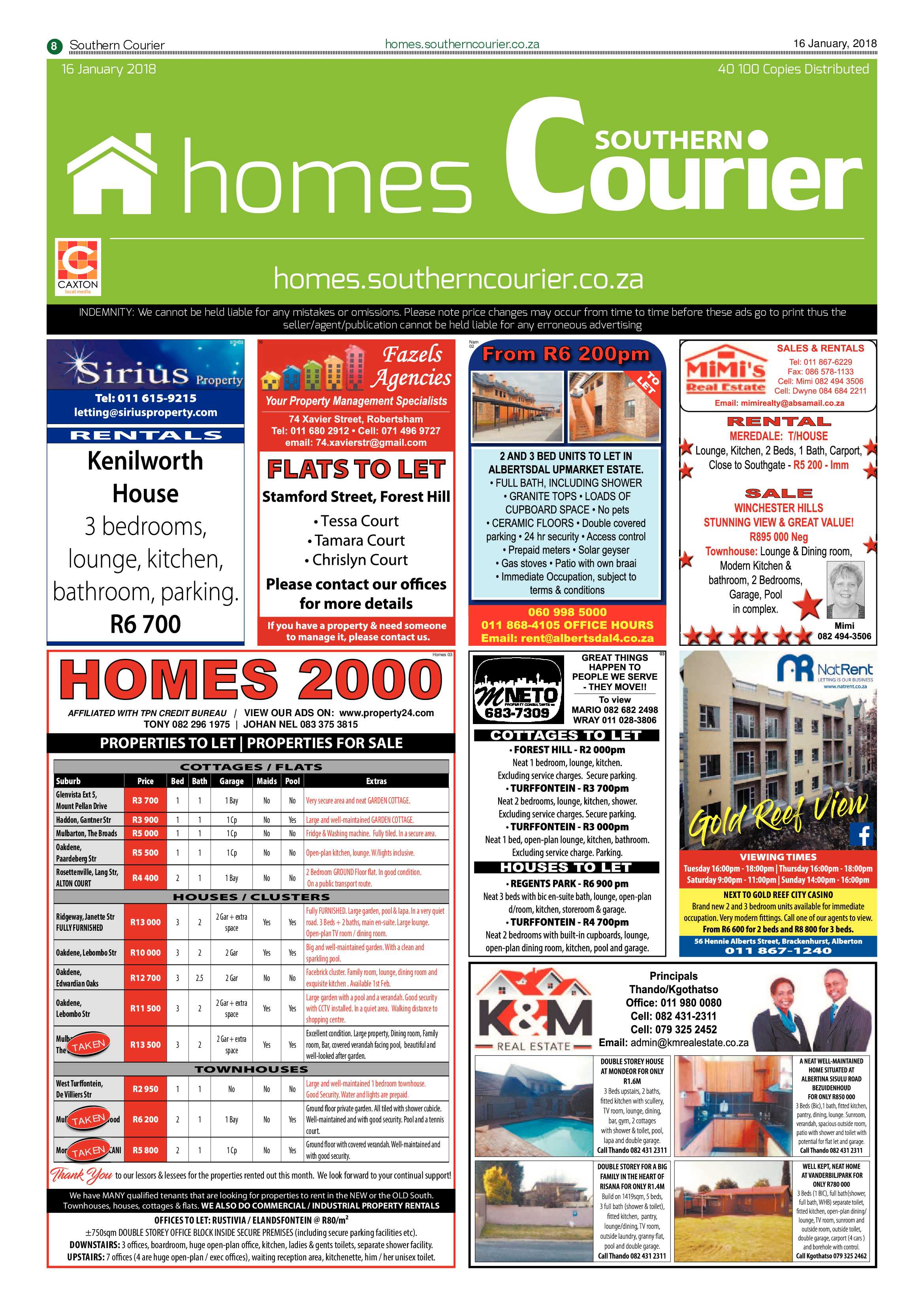 Southern Courier 16 January 2018 page 8