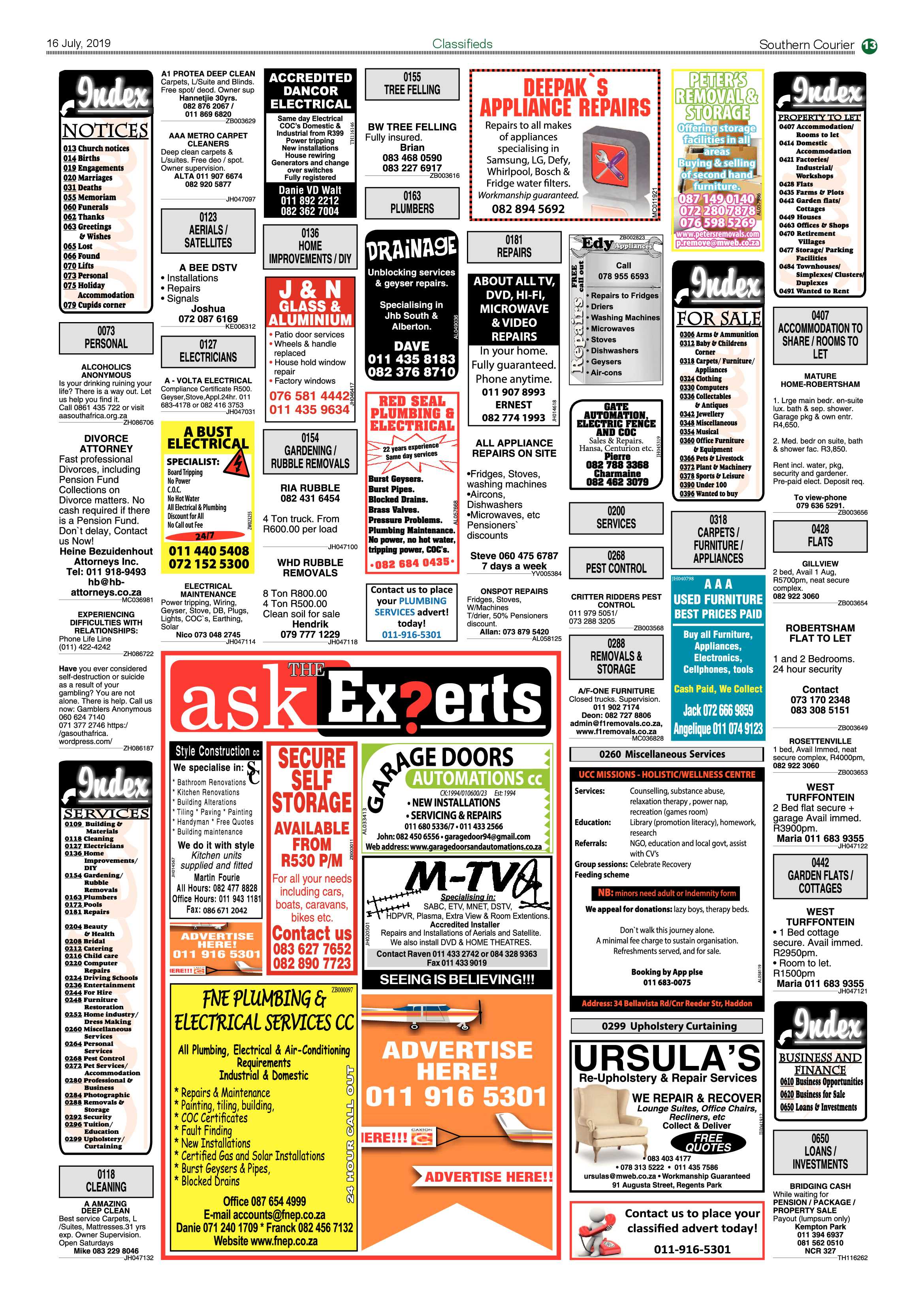 Southern Courier 16 July 2019 page 13