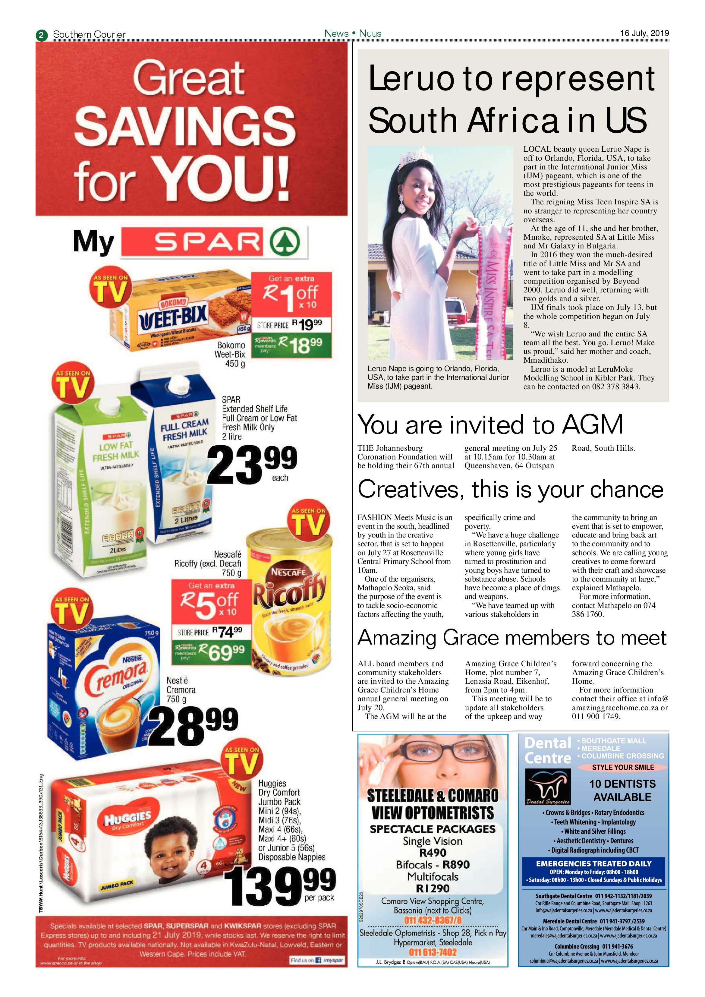 Southern Courier 16 July 2019 page 2