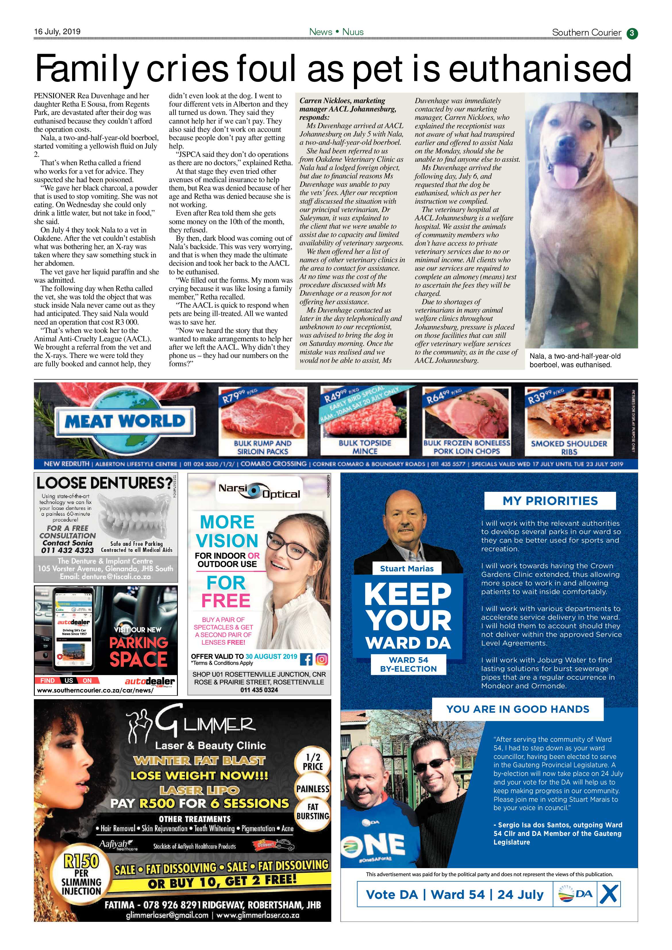 Southern Courier 16 July 2019 page 3