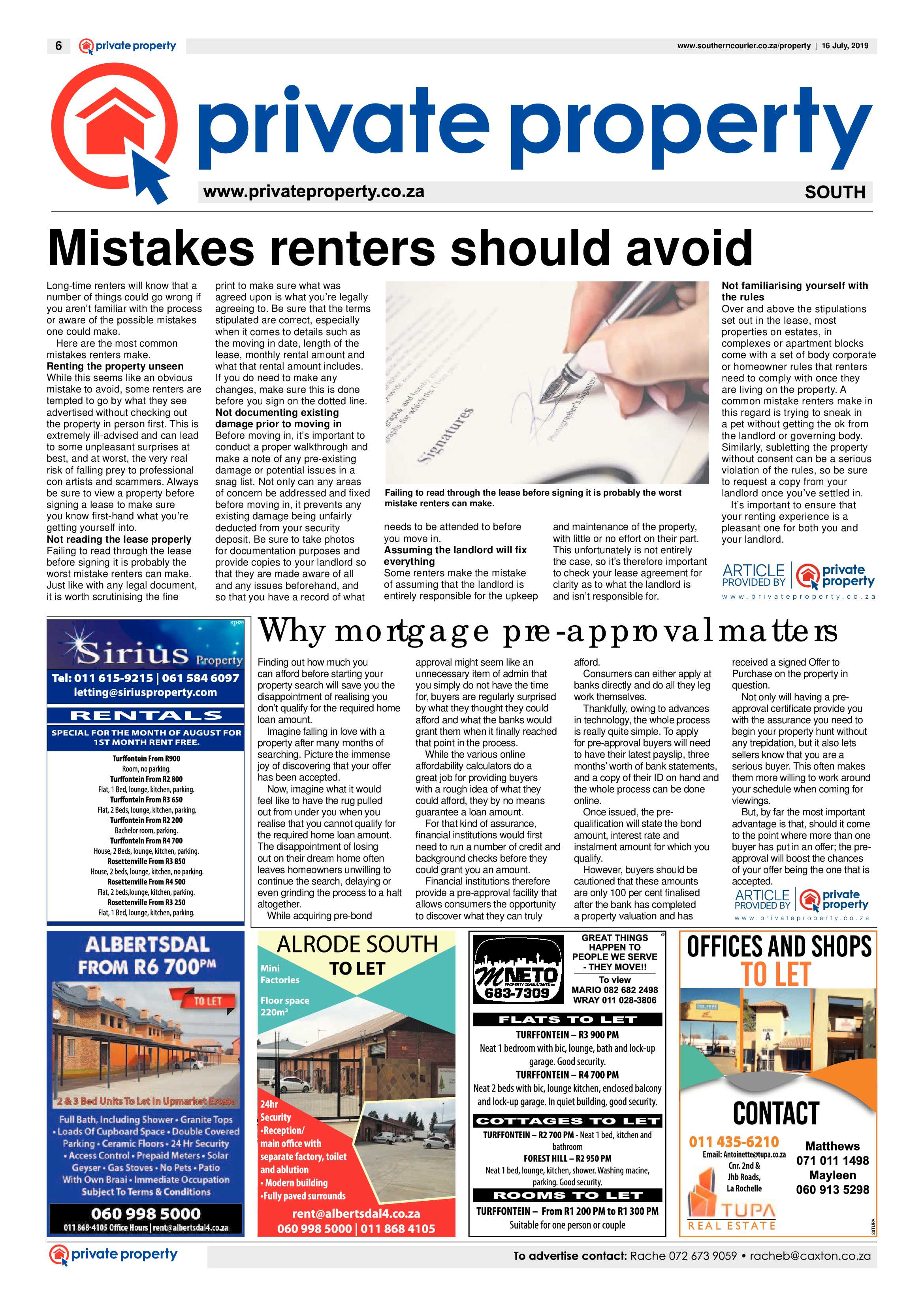 Southern Courier 16 July 2019 page 6