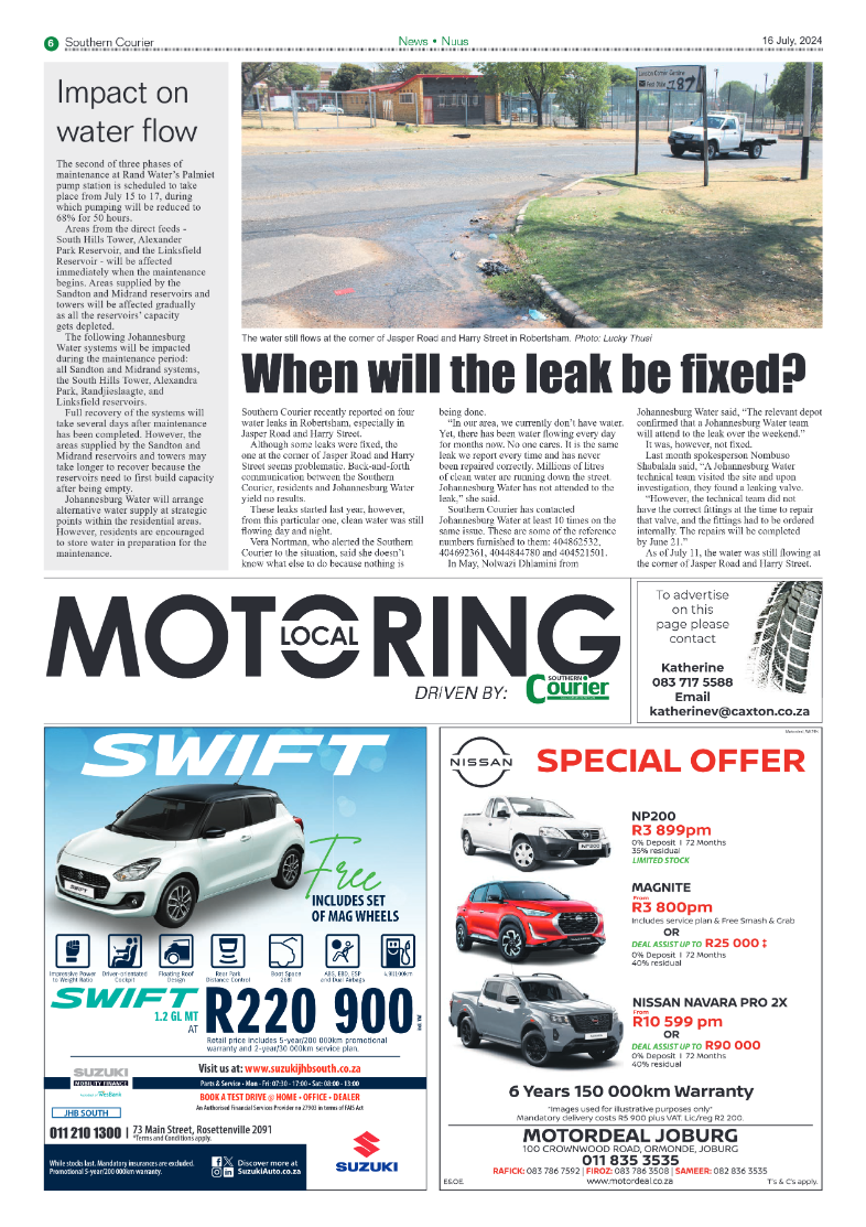 Southern Courier 16 July 2024 page 6