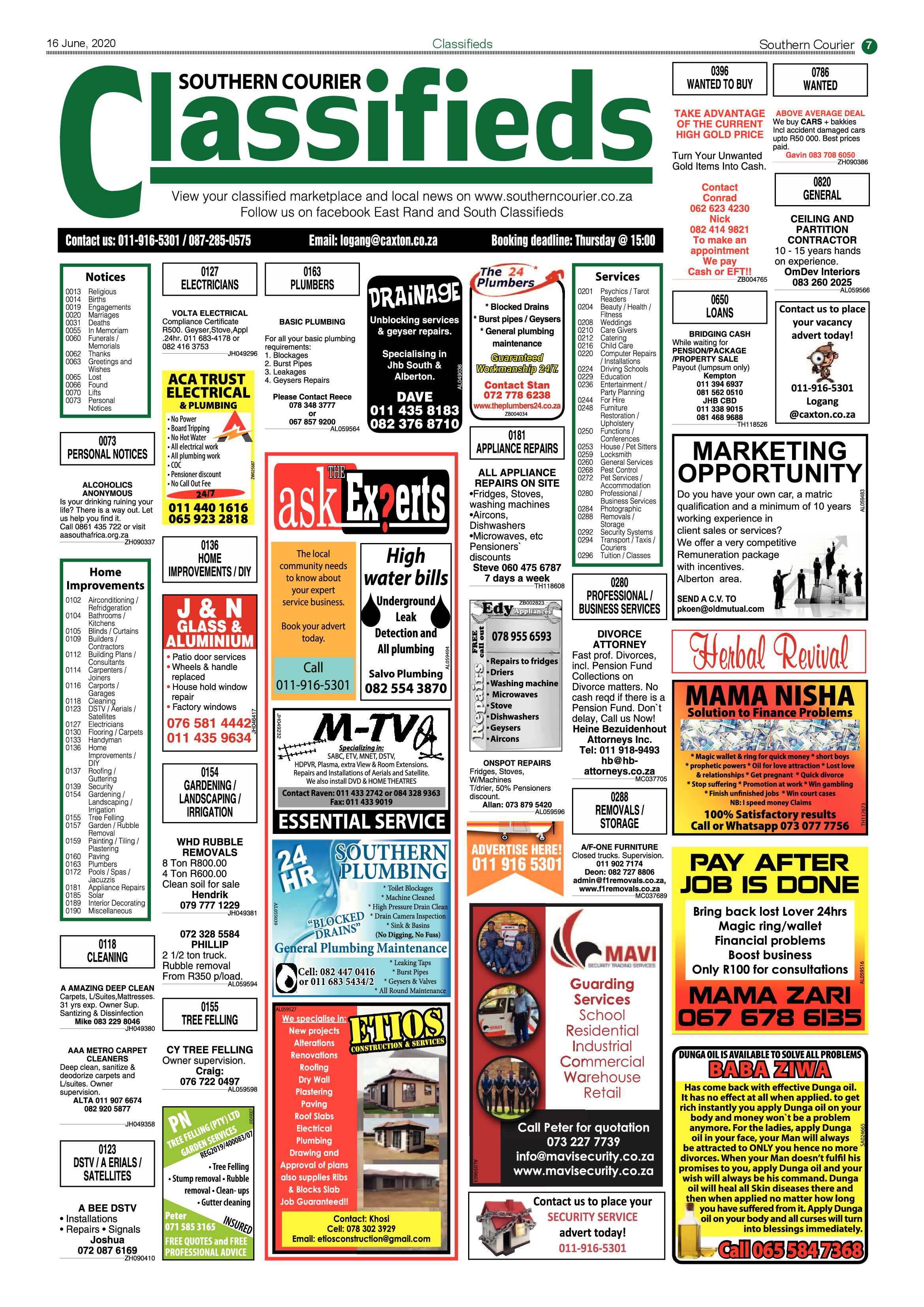 Southern Courier 16 June 2020 page 7