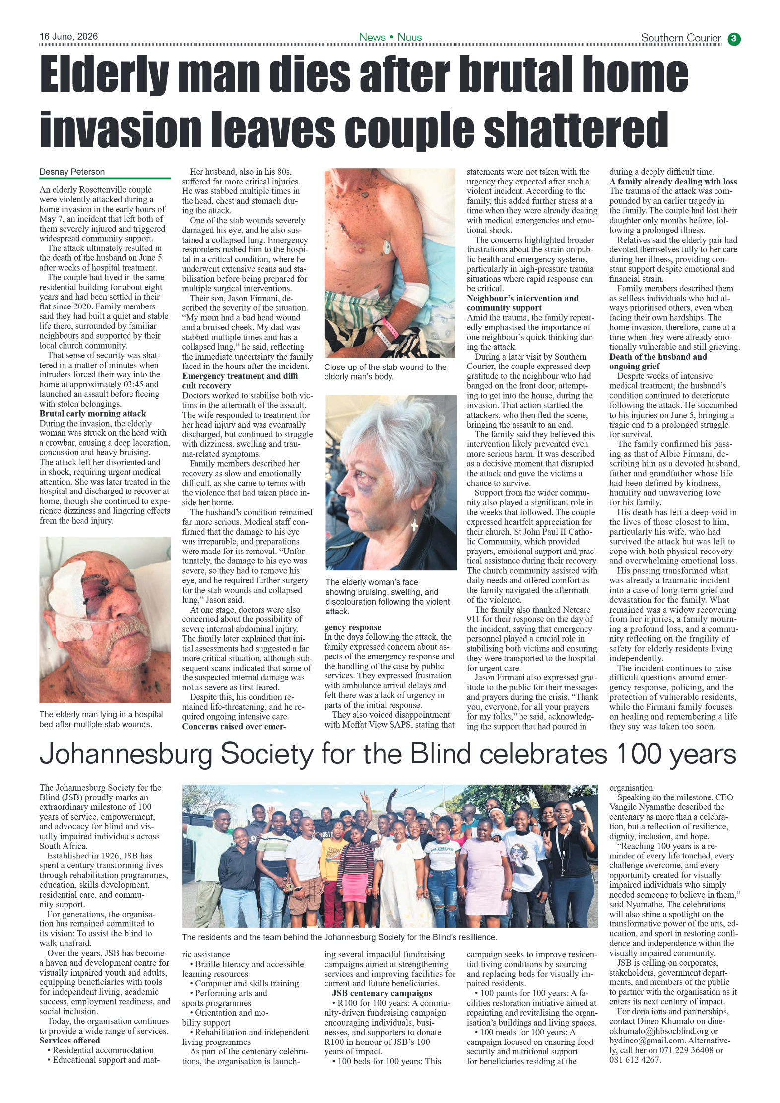 Southern Courier 16 June 2026 page 3