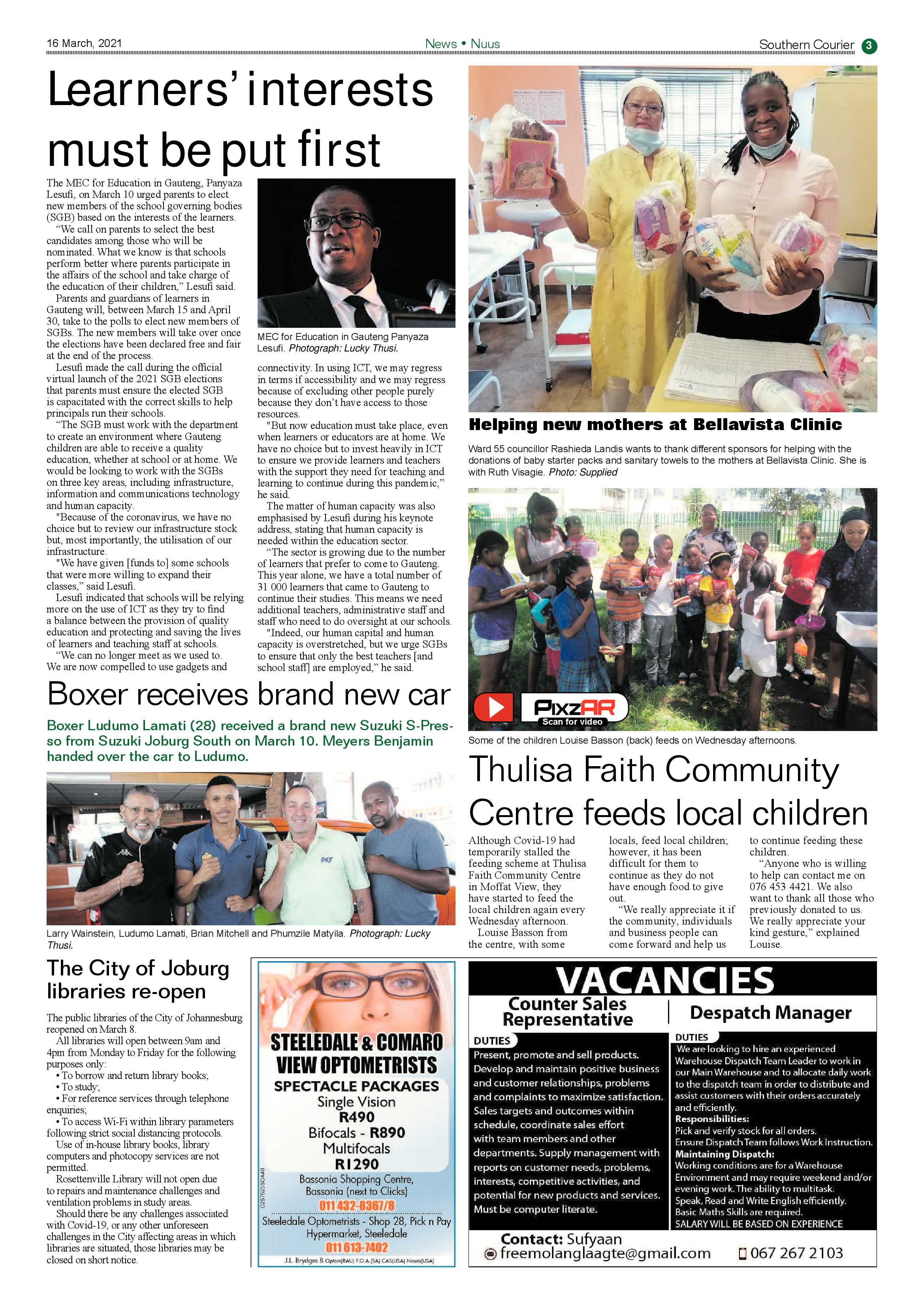 Southern Courier 16 March 2021 page 3