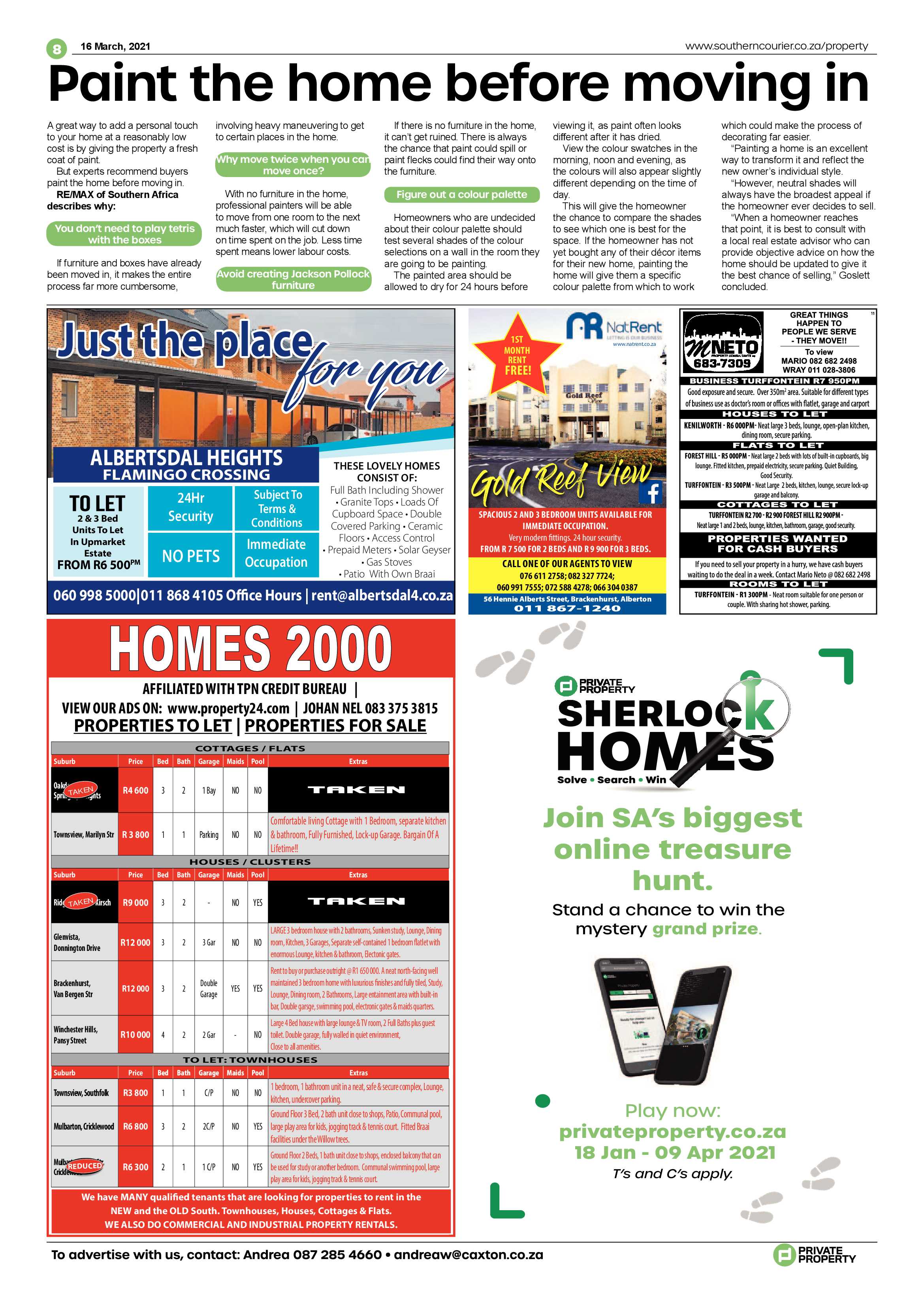 Southern Courier 16 March 2021 page 8