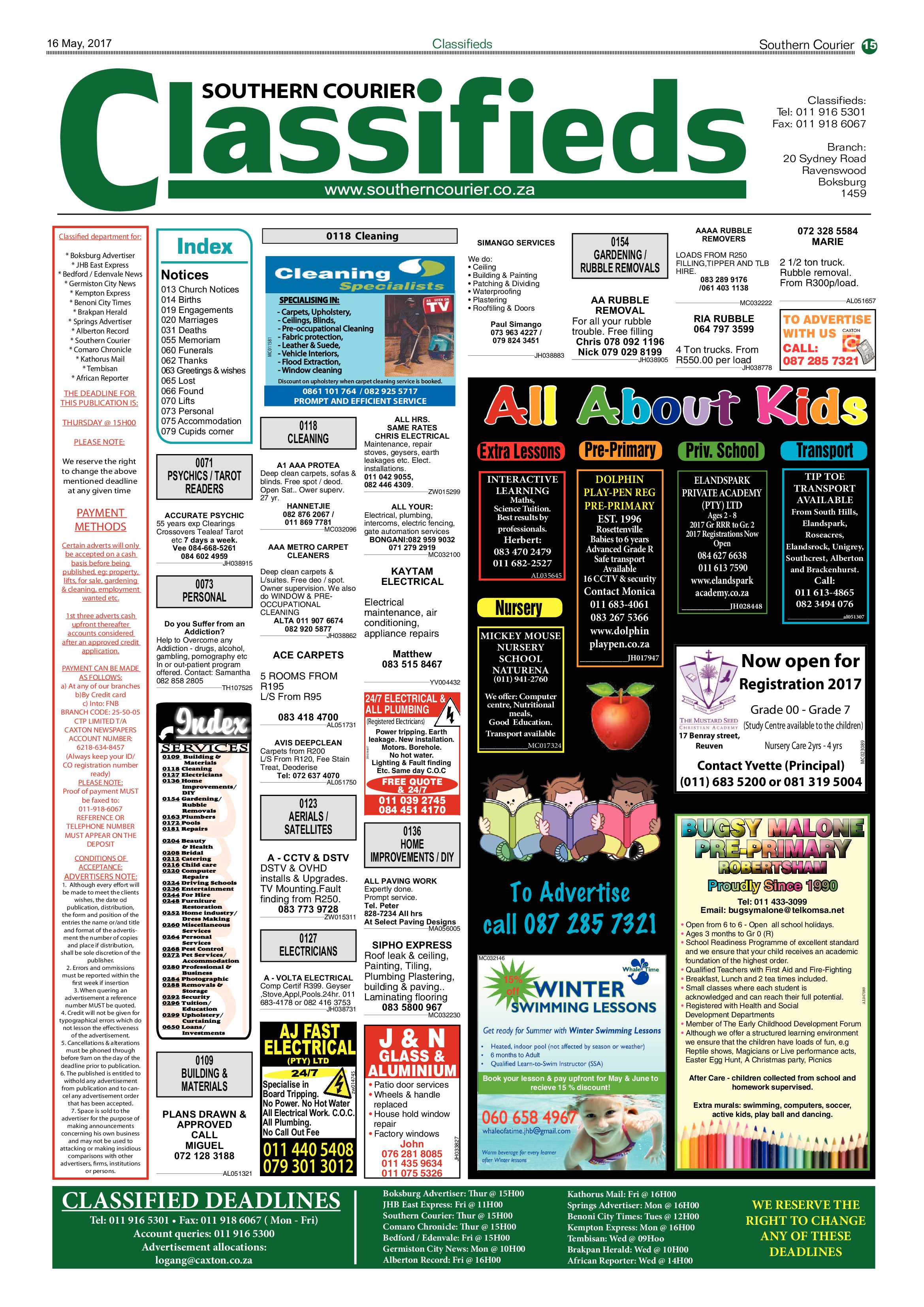 Southern Courier 16 May 2017 page 15