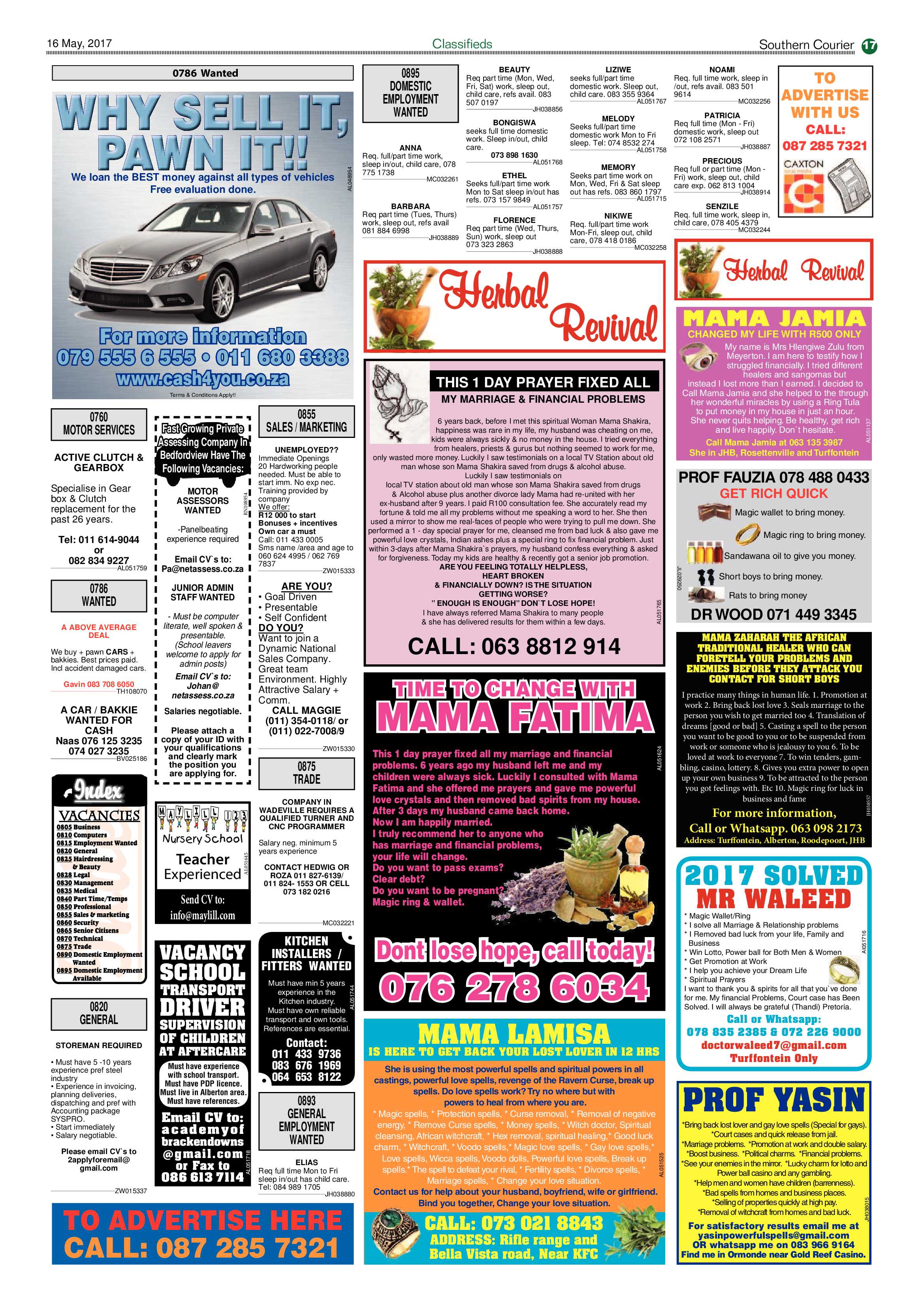 Southern Courier 16 May 2017 page 17