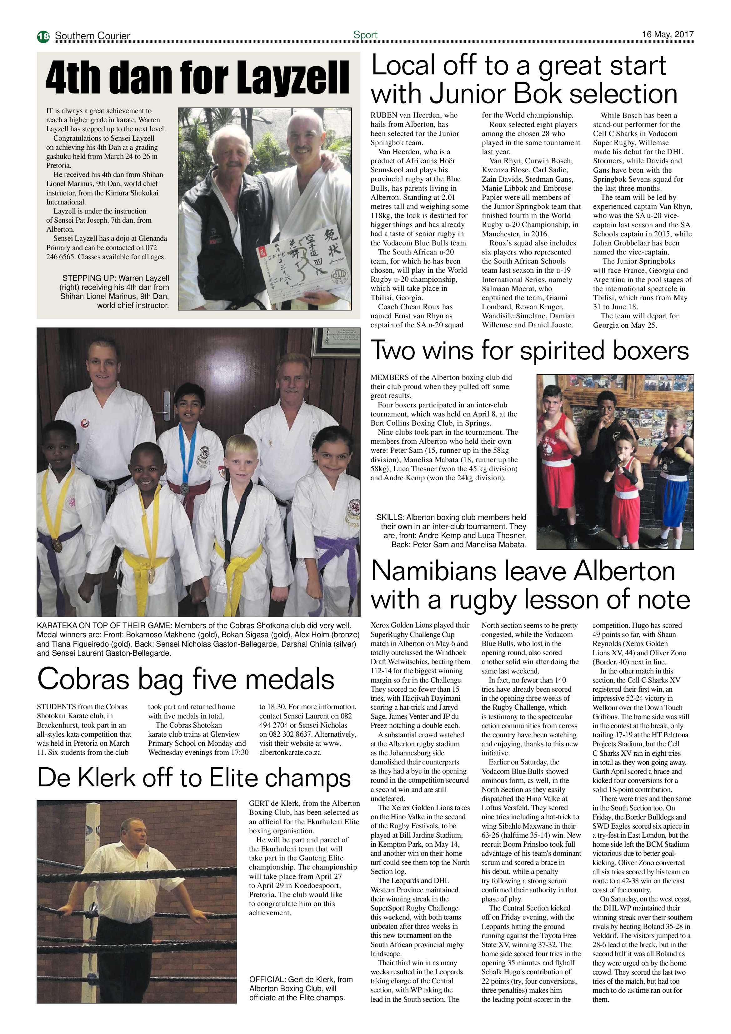 Southern Courier 16 May 2017 page 18