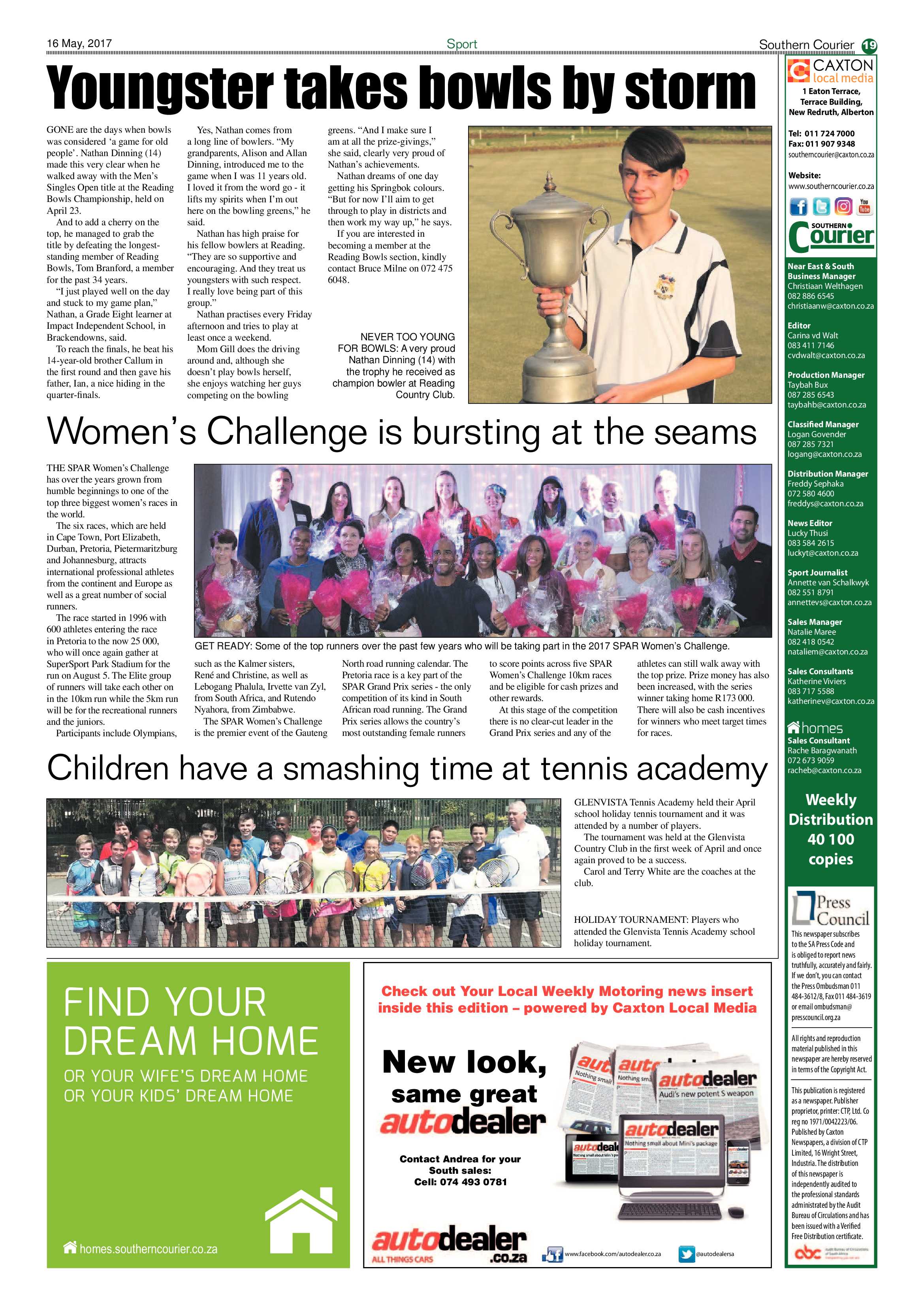 Southern Courier 16 May 2017 page 19