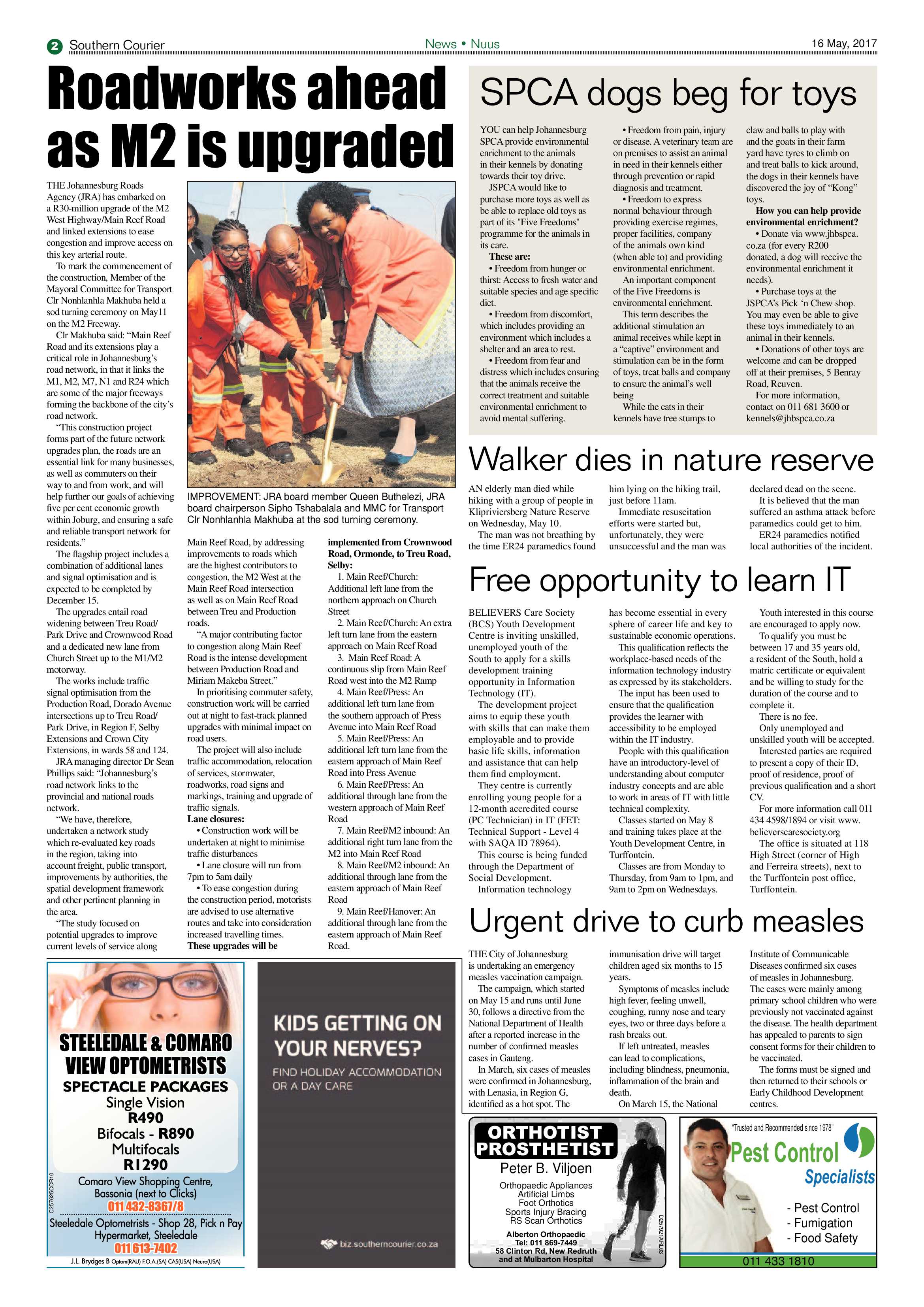 Southern Courier 16 May 2017 page 2