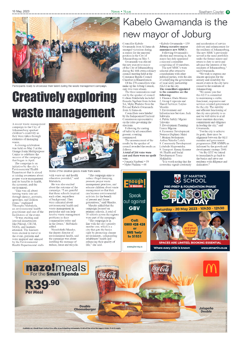Southern Courier 16 May 2023 page 3
