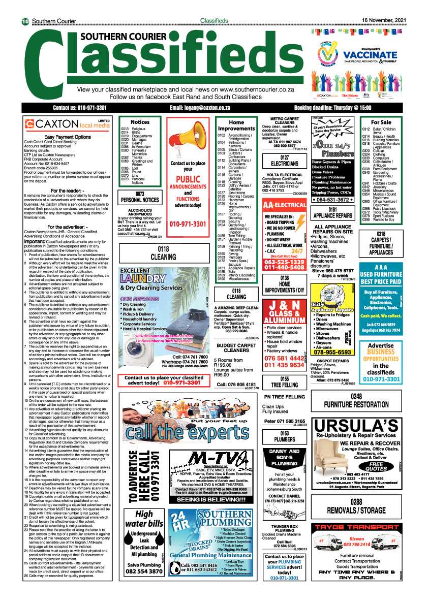 Southern Courier 16 November 2021 page 10