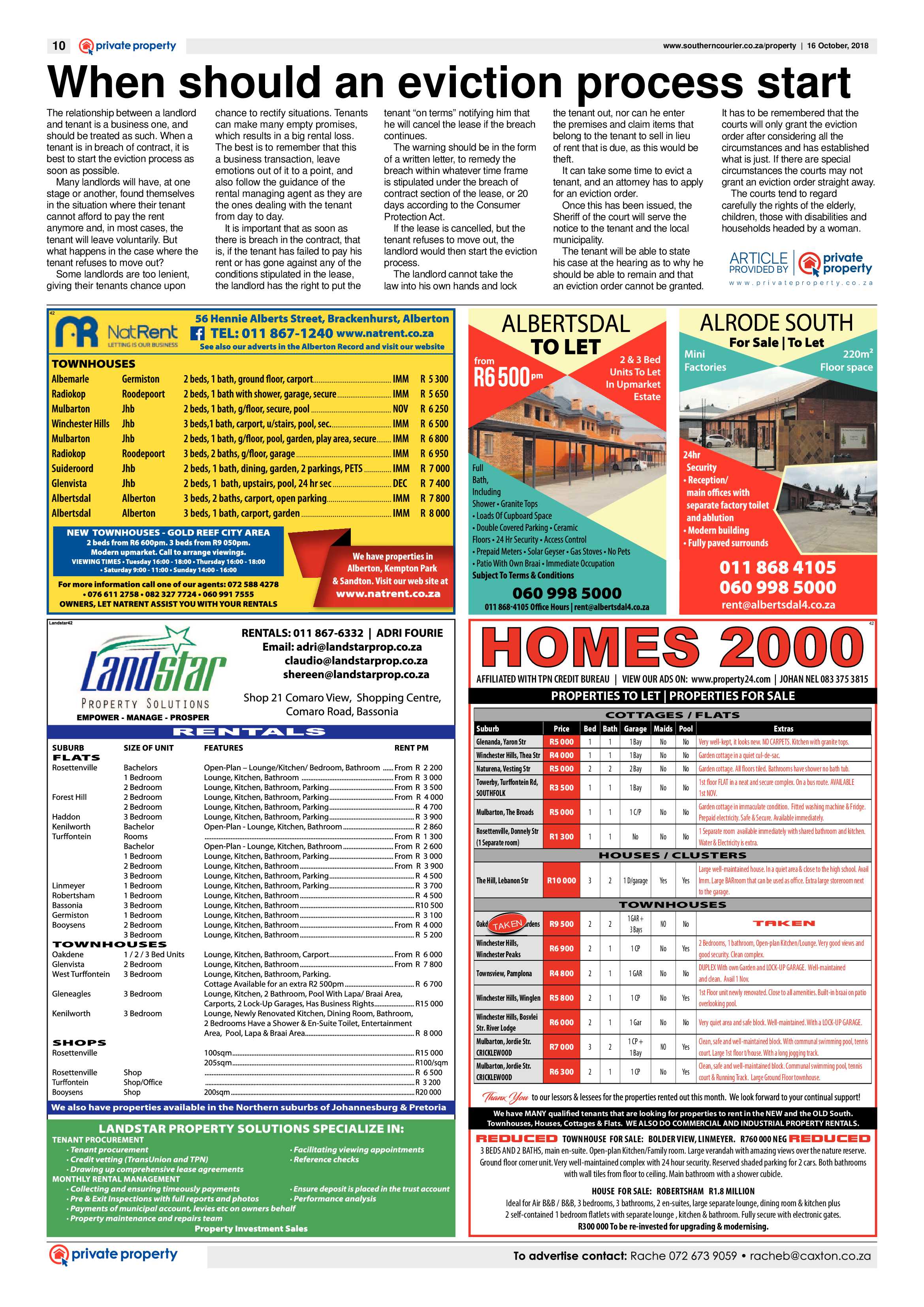 Southern Courier 16 October 2018 page 10