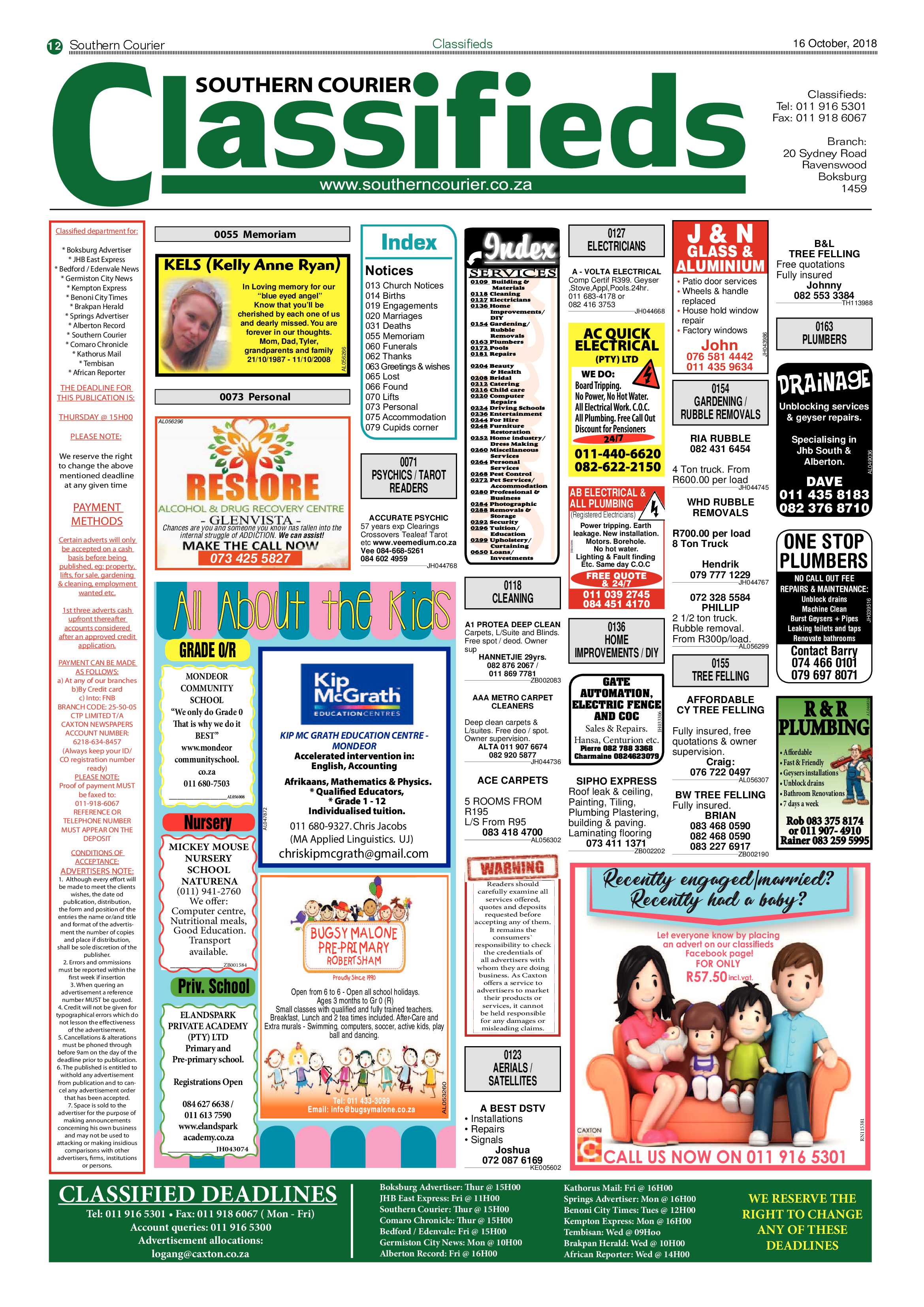 Southern Courier 16 October 2018 page 12