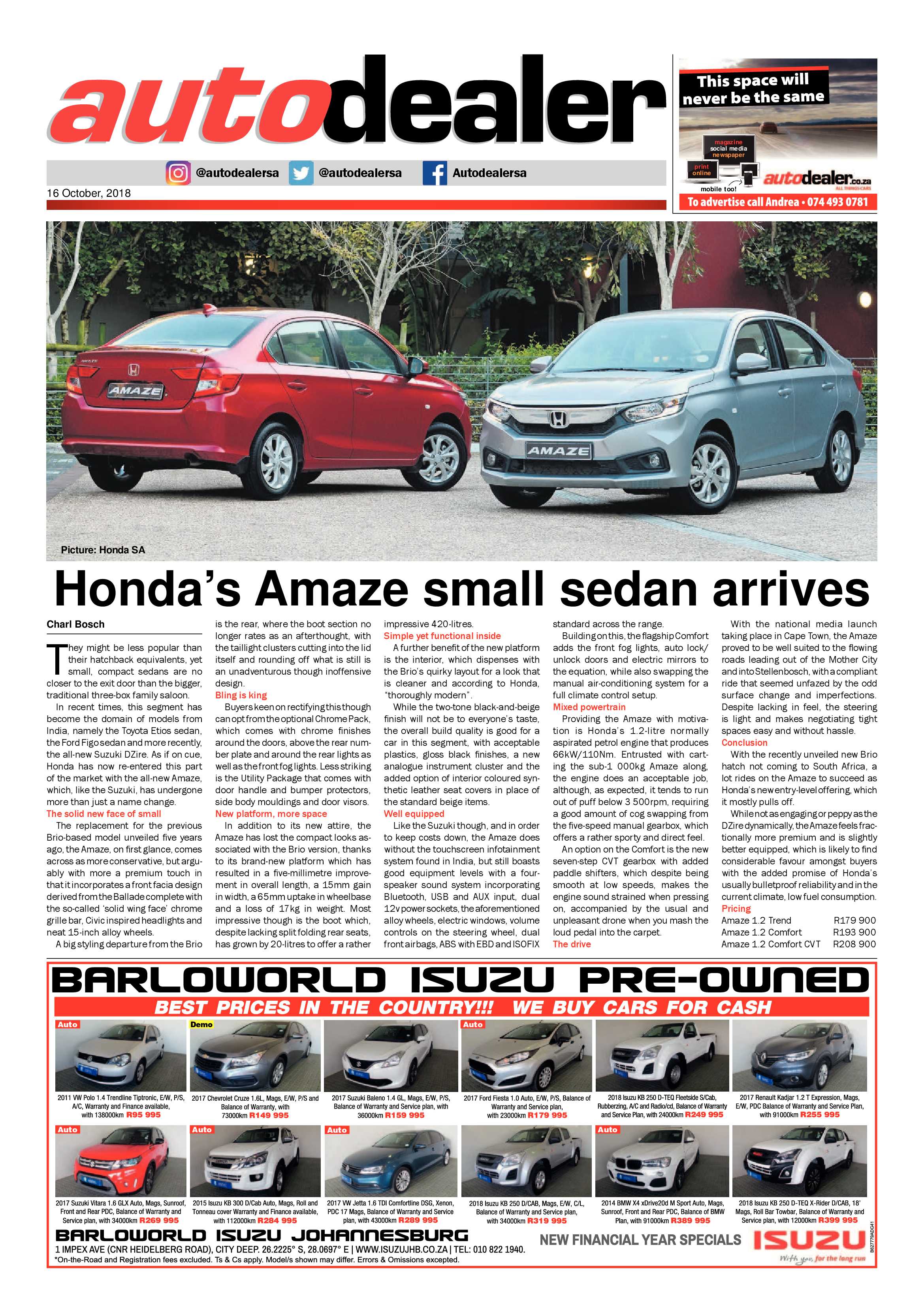 Southern Courier 16 October 2018 page 15