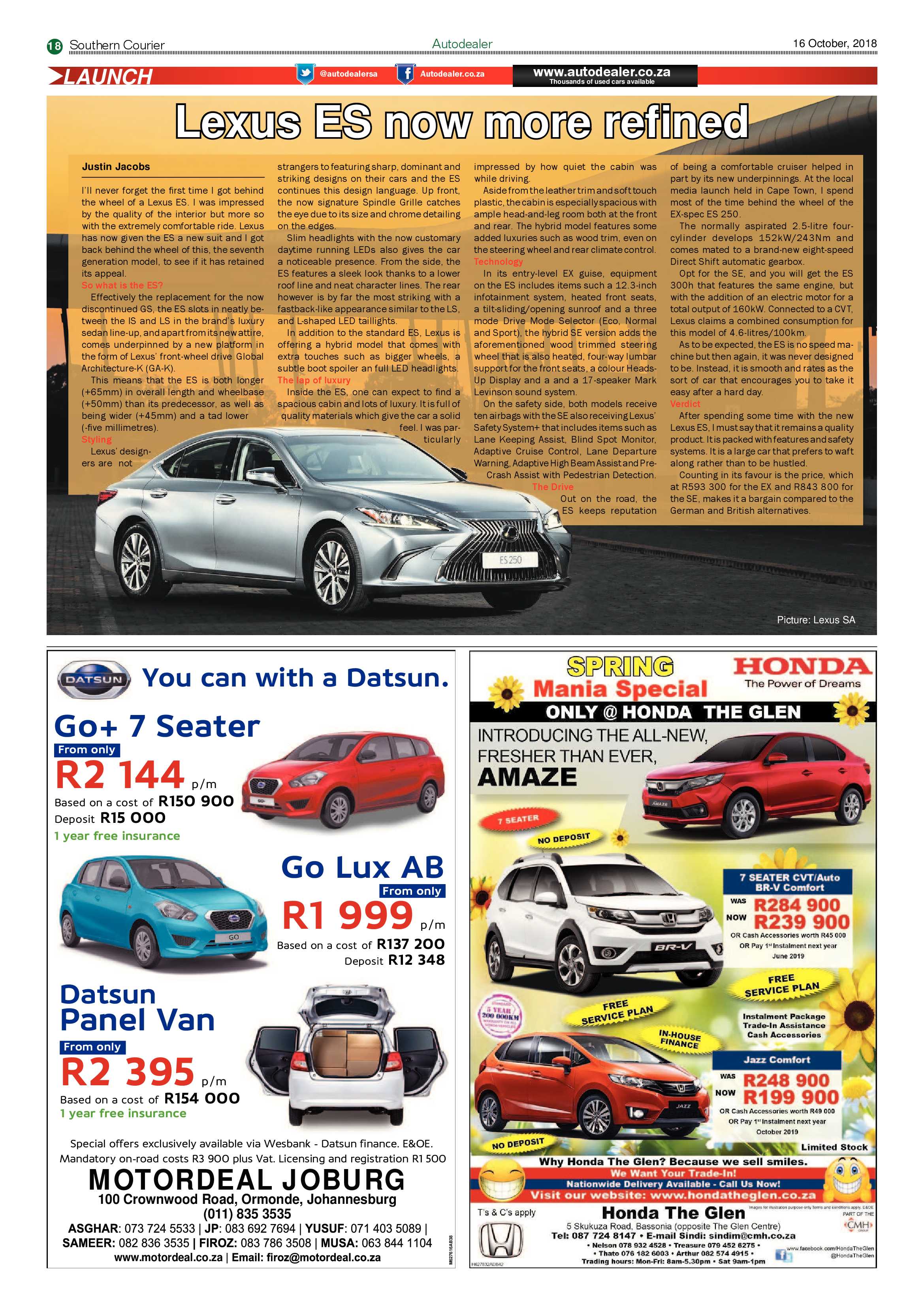 Southern Courier 16 October 2018 page 18