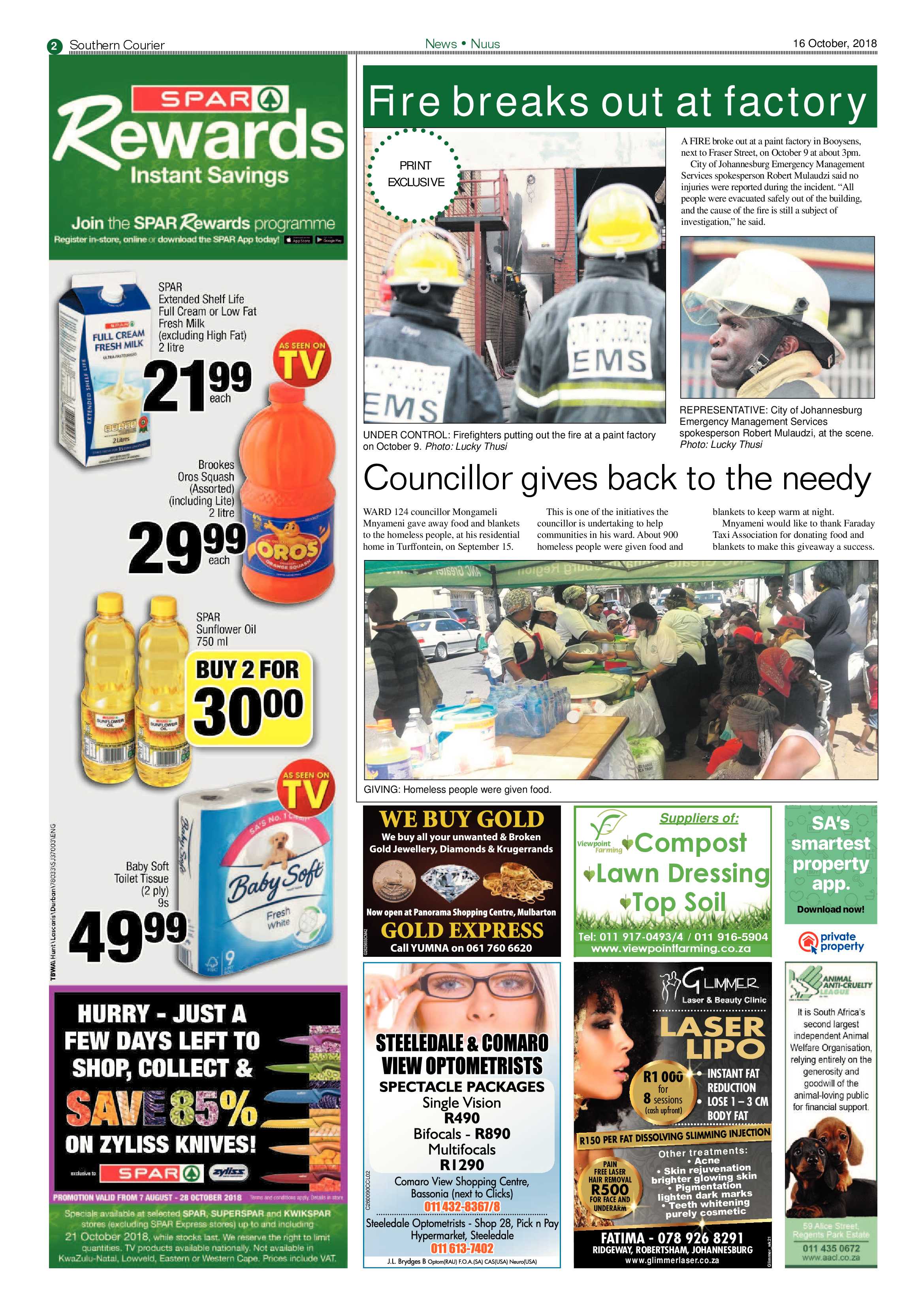 Southern Courier 16 October 2018 page 2