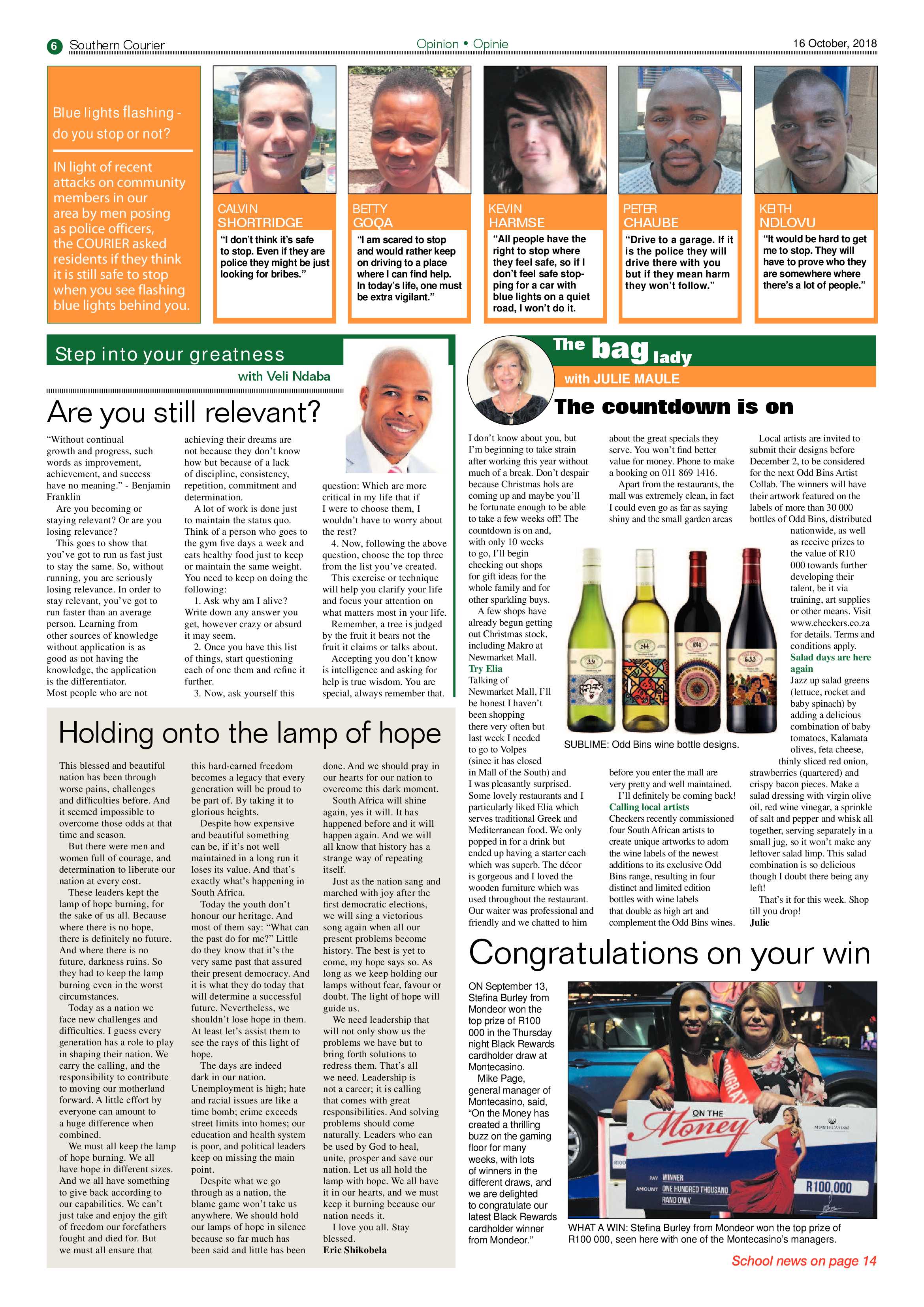 Southern Courier 16 October 2018 page 6