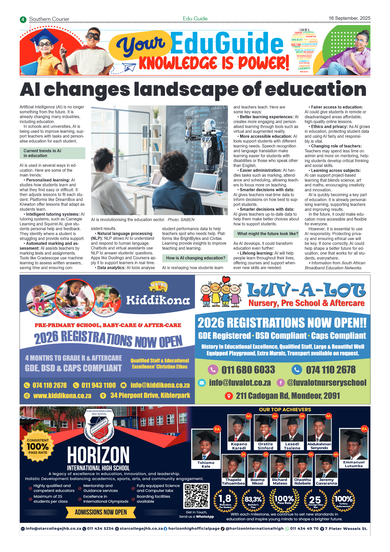 Southern Courier 16 September 2025 page 4