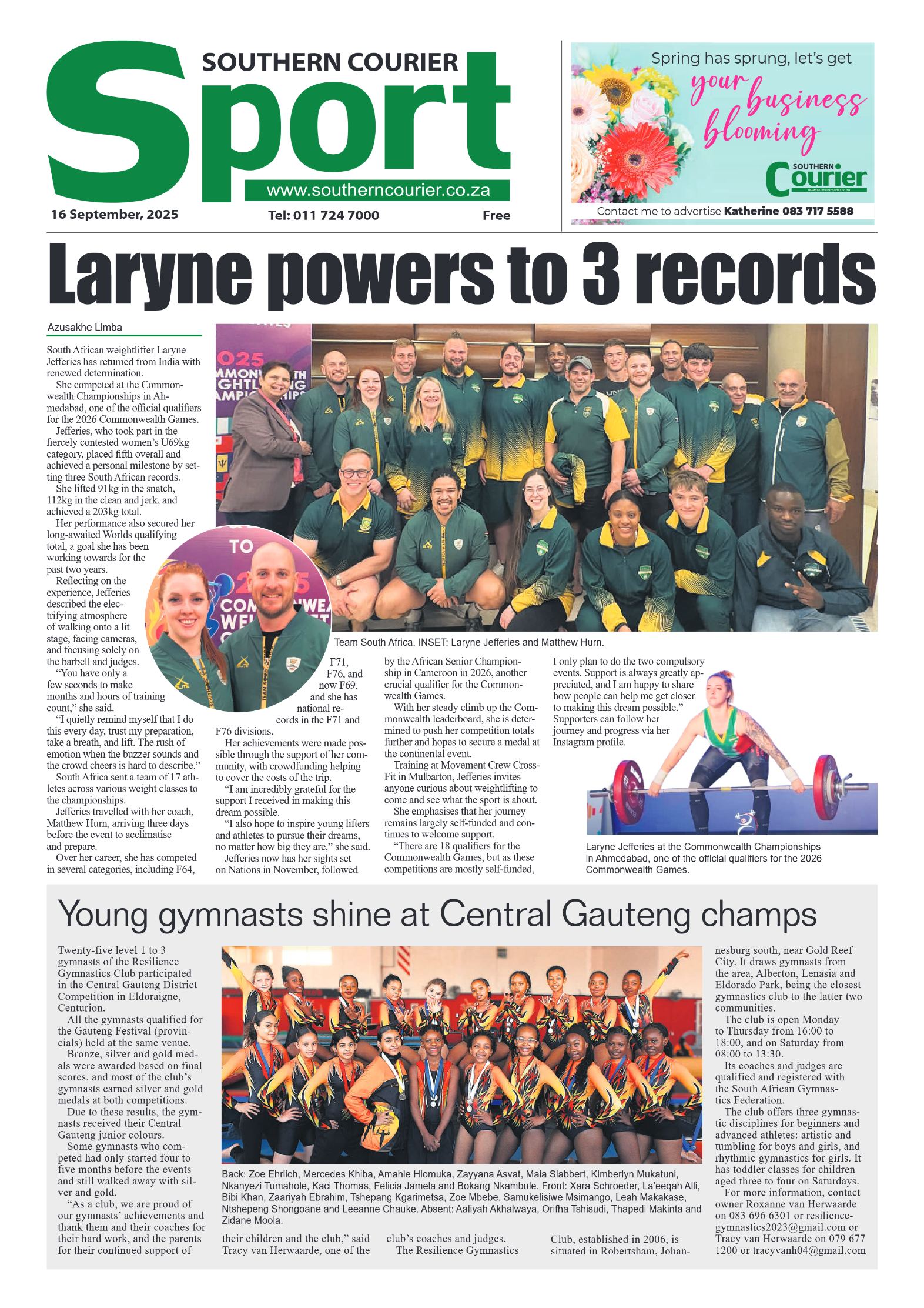 Southern Courier 16 September 2025 page 8