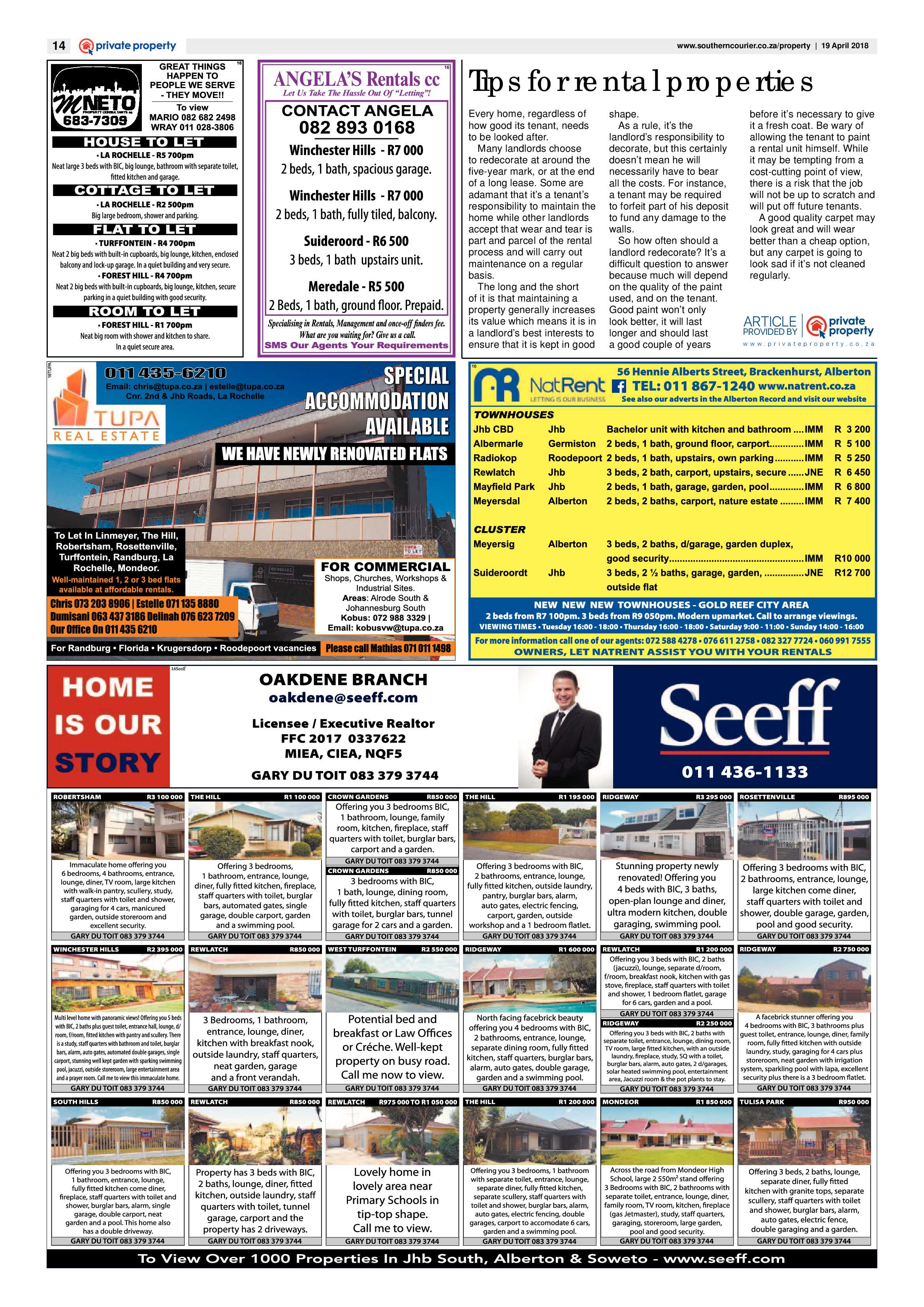 Southern Courier 17 April 2018 page 14